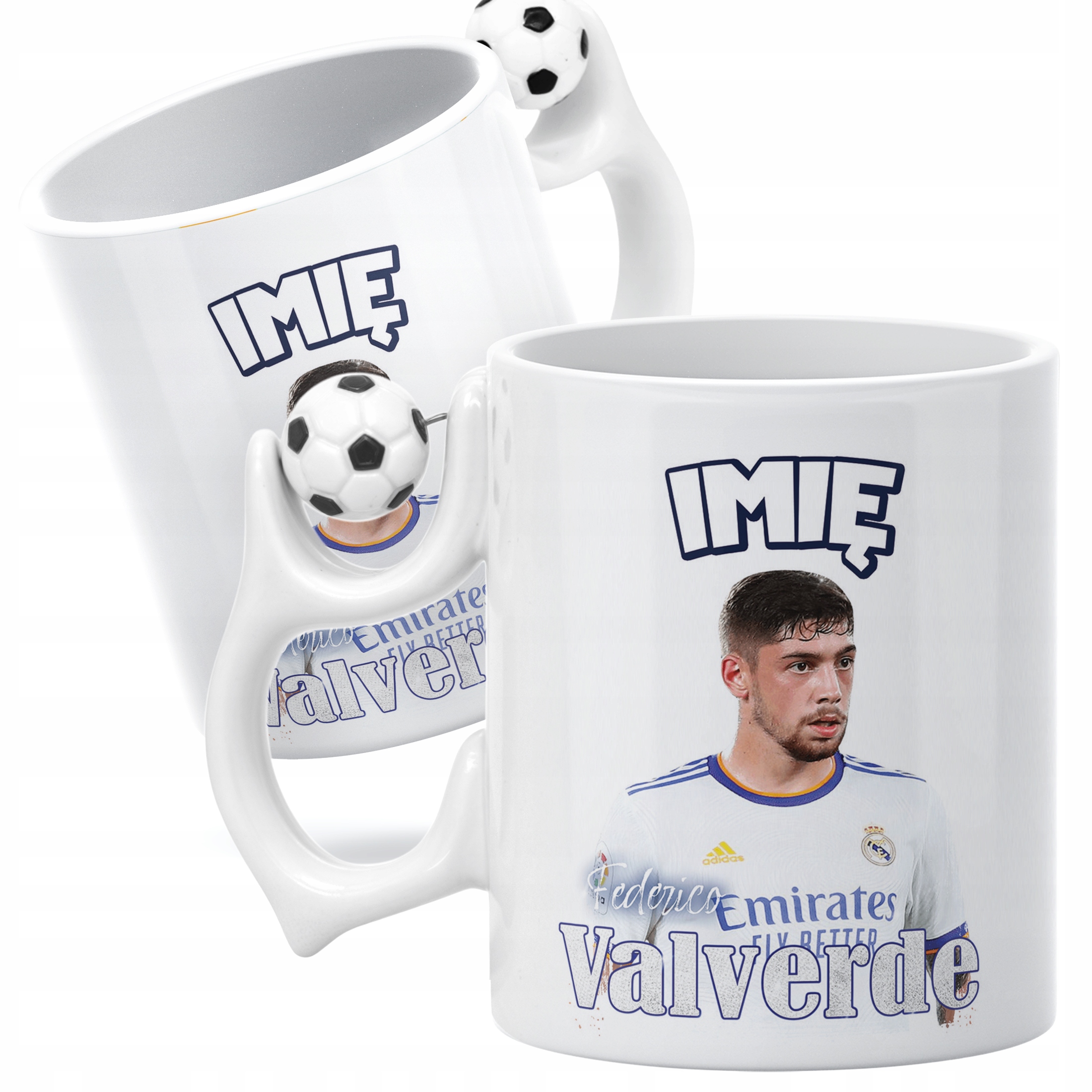 Kubek piłkarski personalizowany Federico Valverde dla kibiców Real Madryt