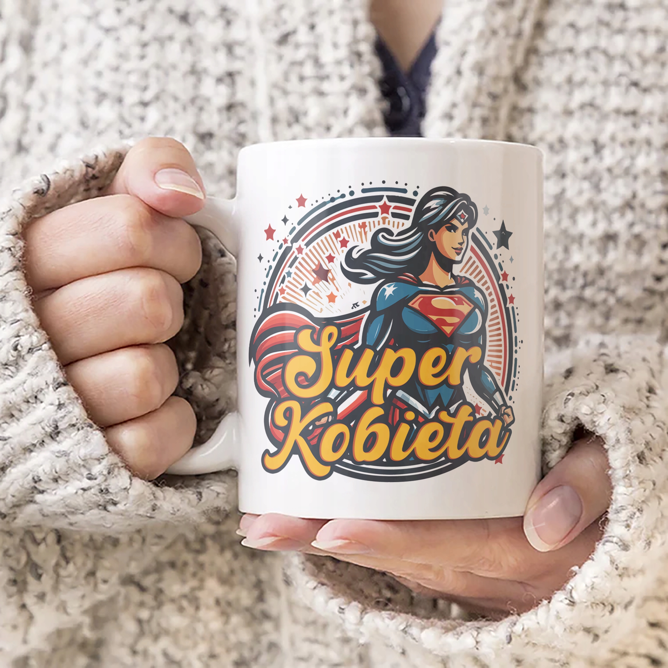 Zestaw Kubek + Torba Dzień Kobiet Prezent Upominek Super Kobieta