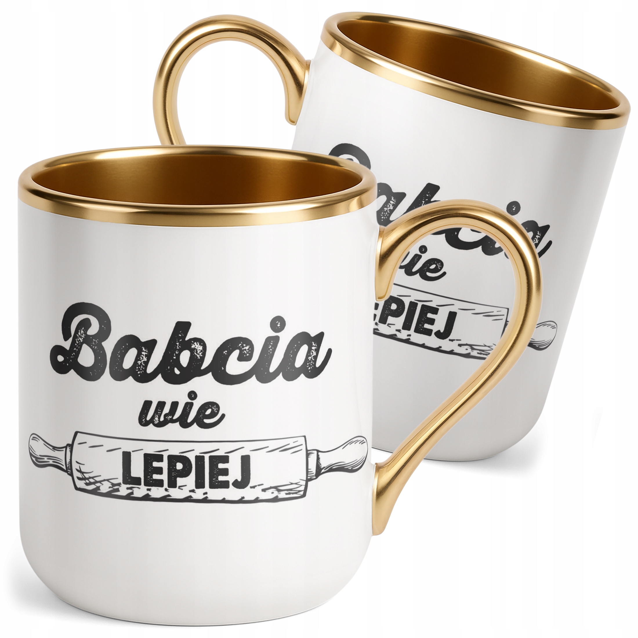 Kubek Premium Złoty Dzień Babci Dla Babci Prezent Upominek