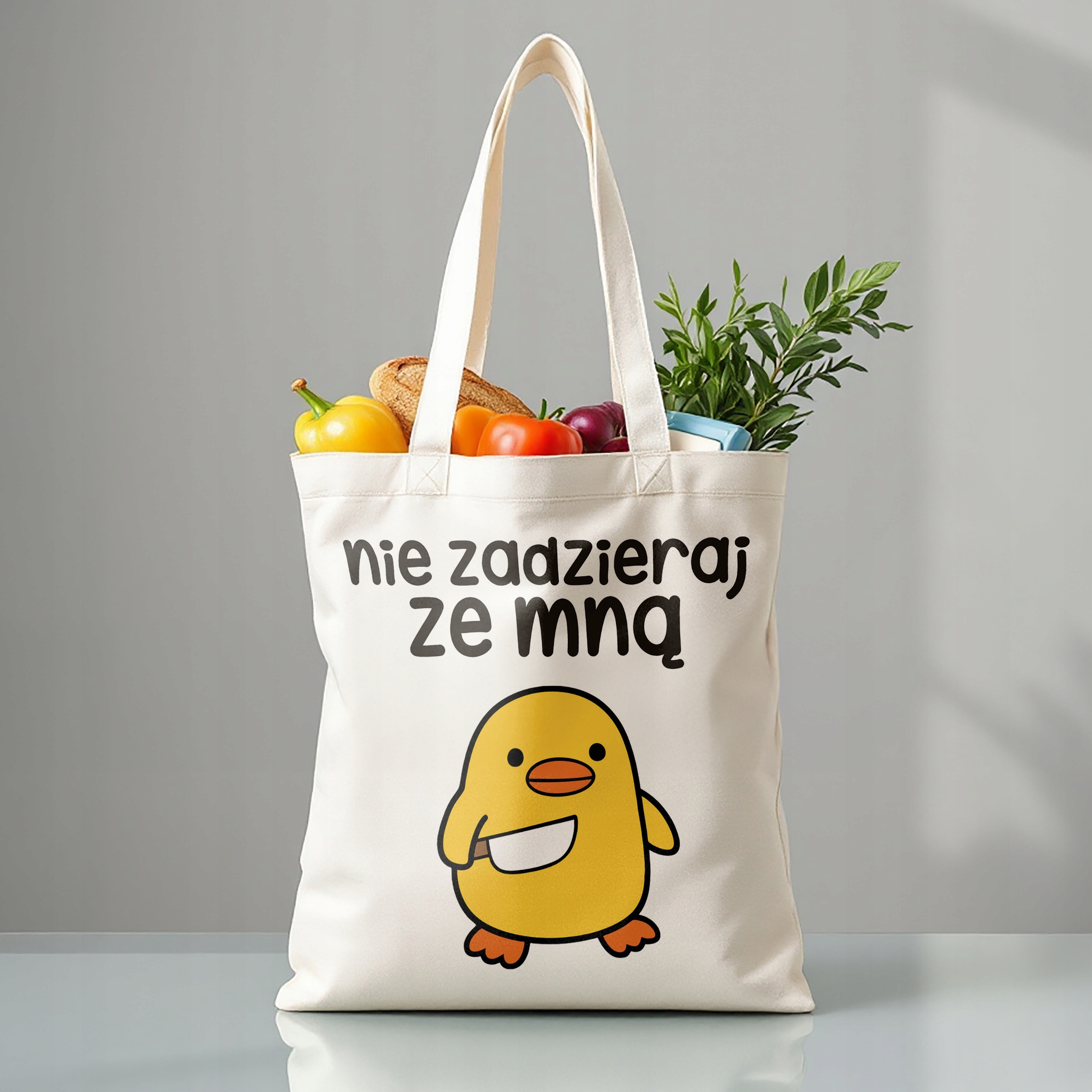 Torba bawełniana premium Nie Zadzieraj Ze Mną Zabawny Prezent