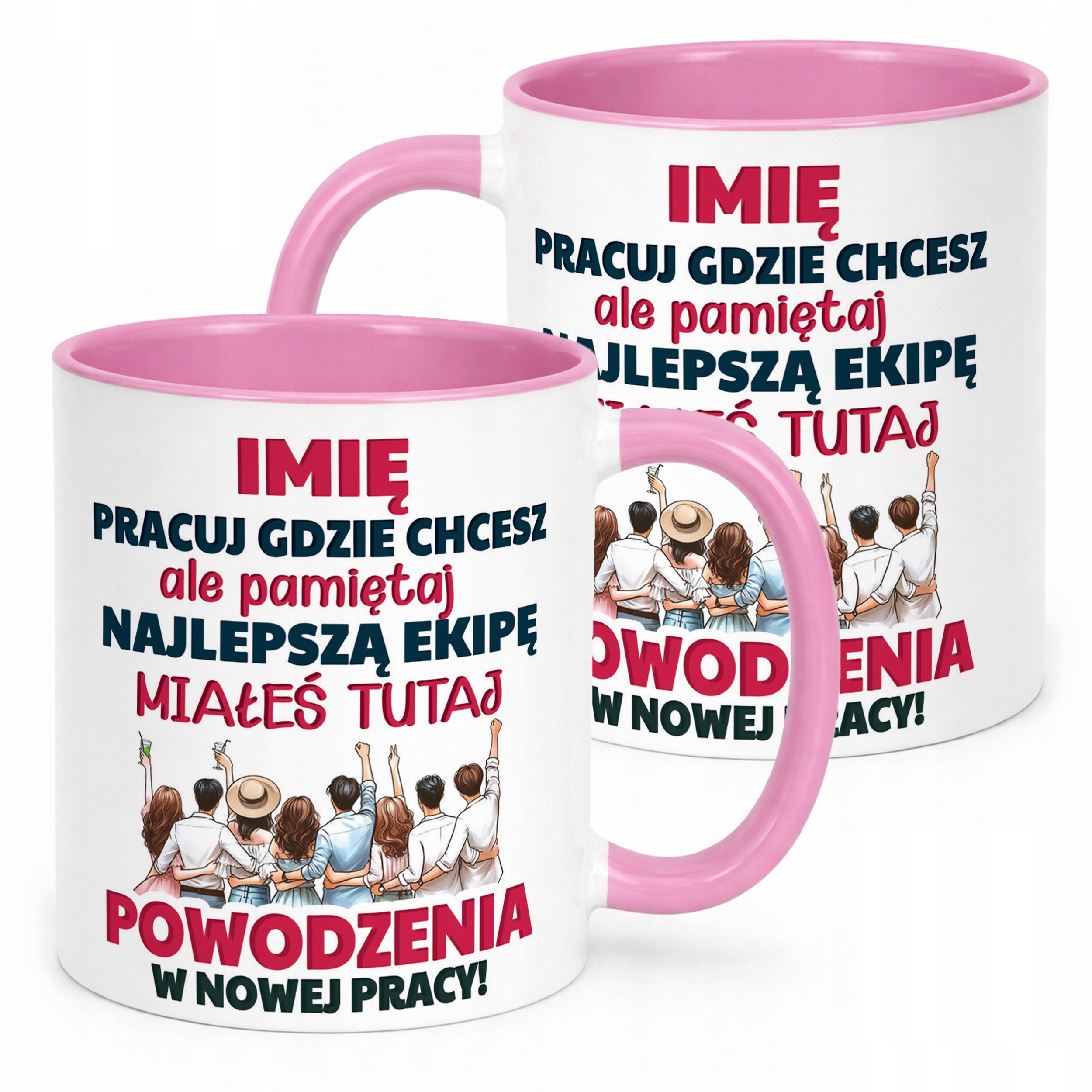 Kubek Różowy Personalizowany Pożeganie Odejście z Pracy Prezent