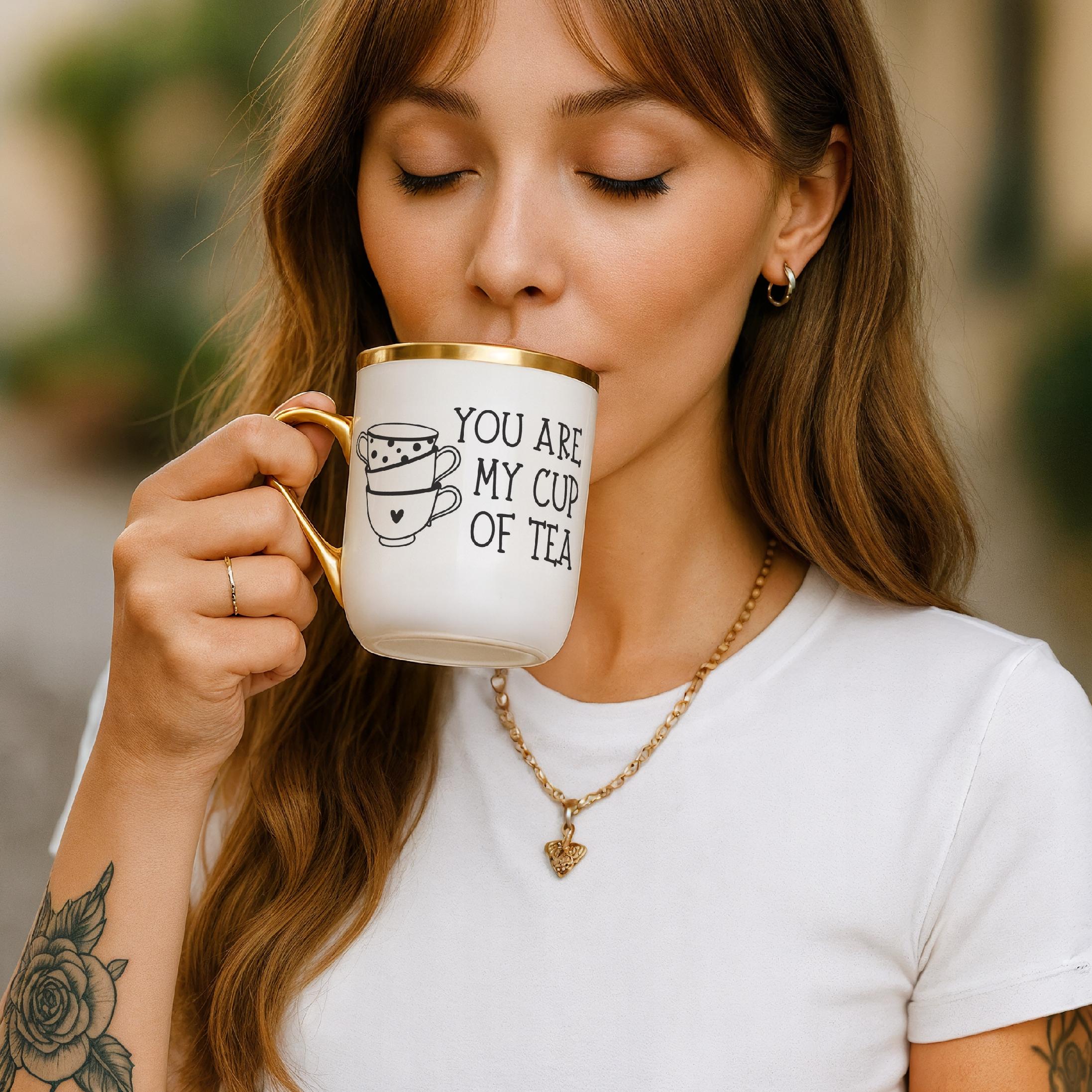 Kubek Premium Złoty You Are My Cup Of Tea Walentynki Prezent