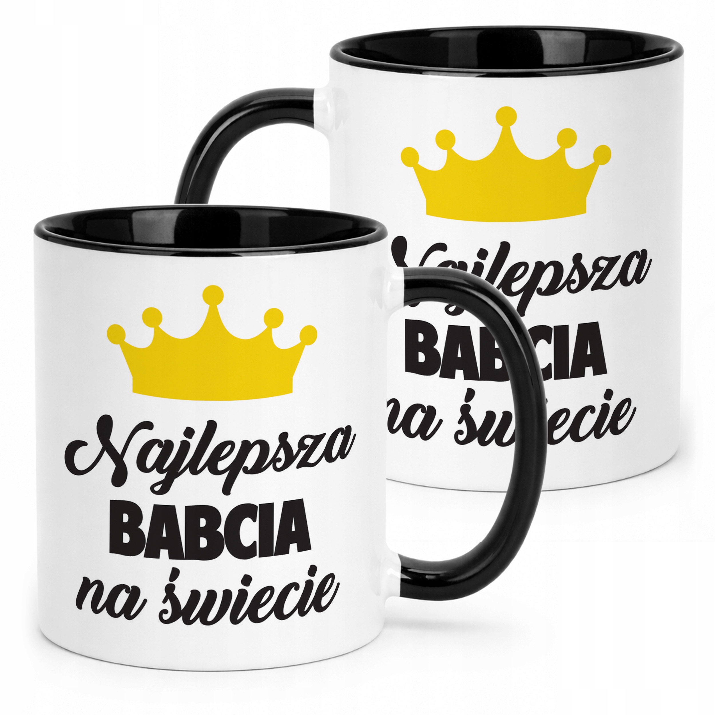 Kubek Czarny Dzień Babci Najlepsza Babcia Prezent Upominek