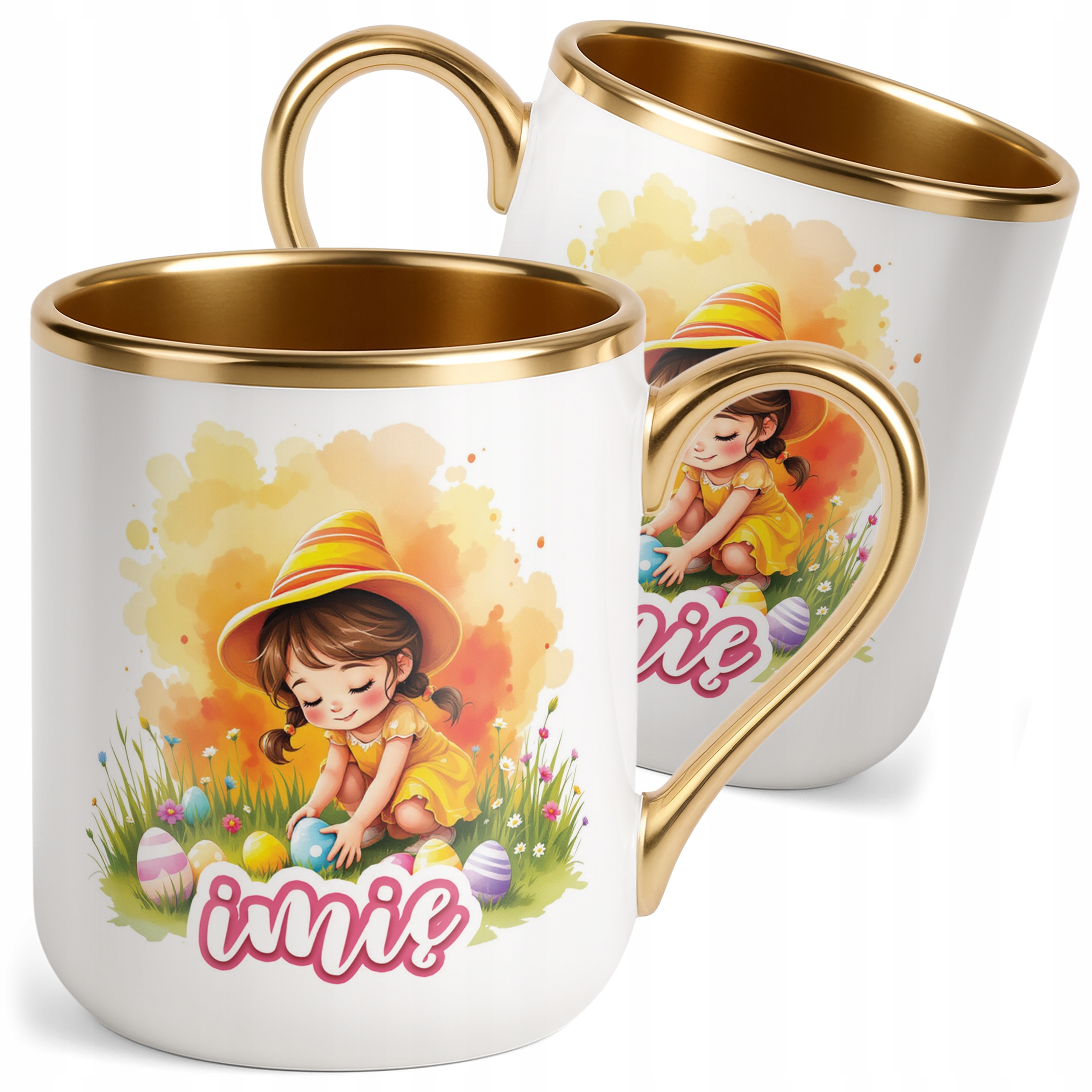 Kubek Premium Złoty Personalizowany Wielkanoc Prezent Pisanki Wiosna