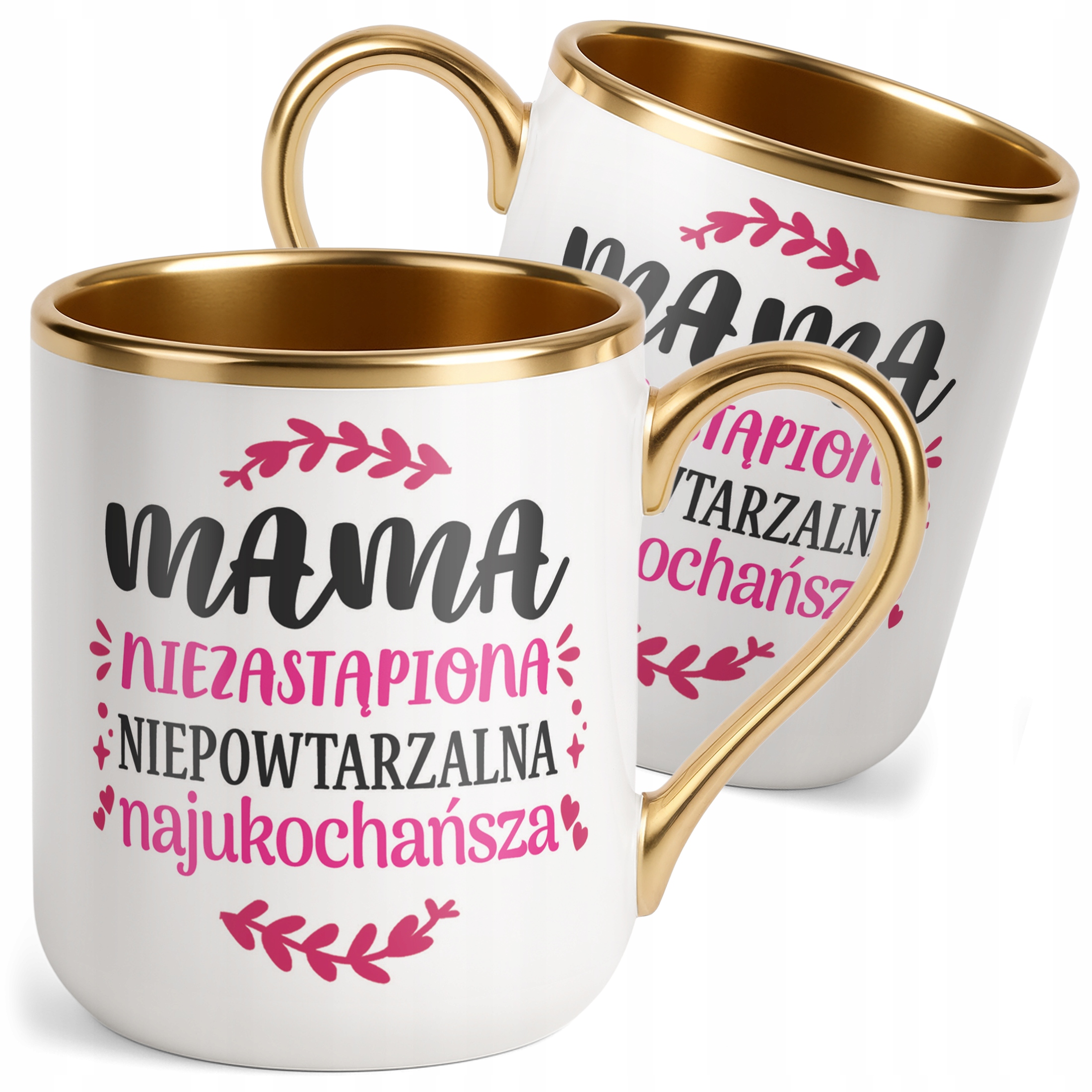 Kubek Premium Złoty Dzień Matki Dla Mamy Prezent Niezastąpiona