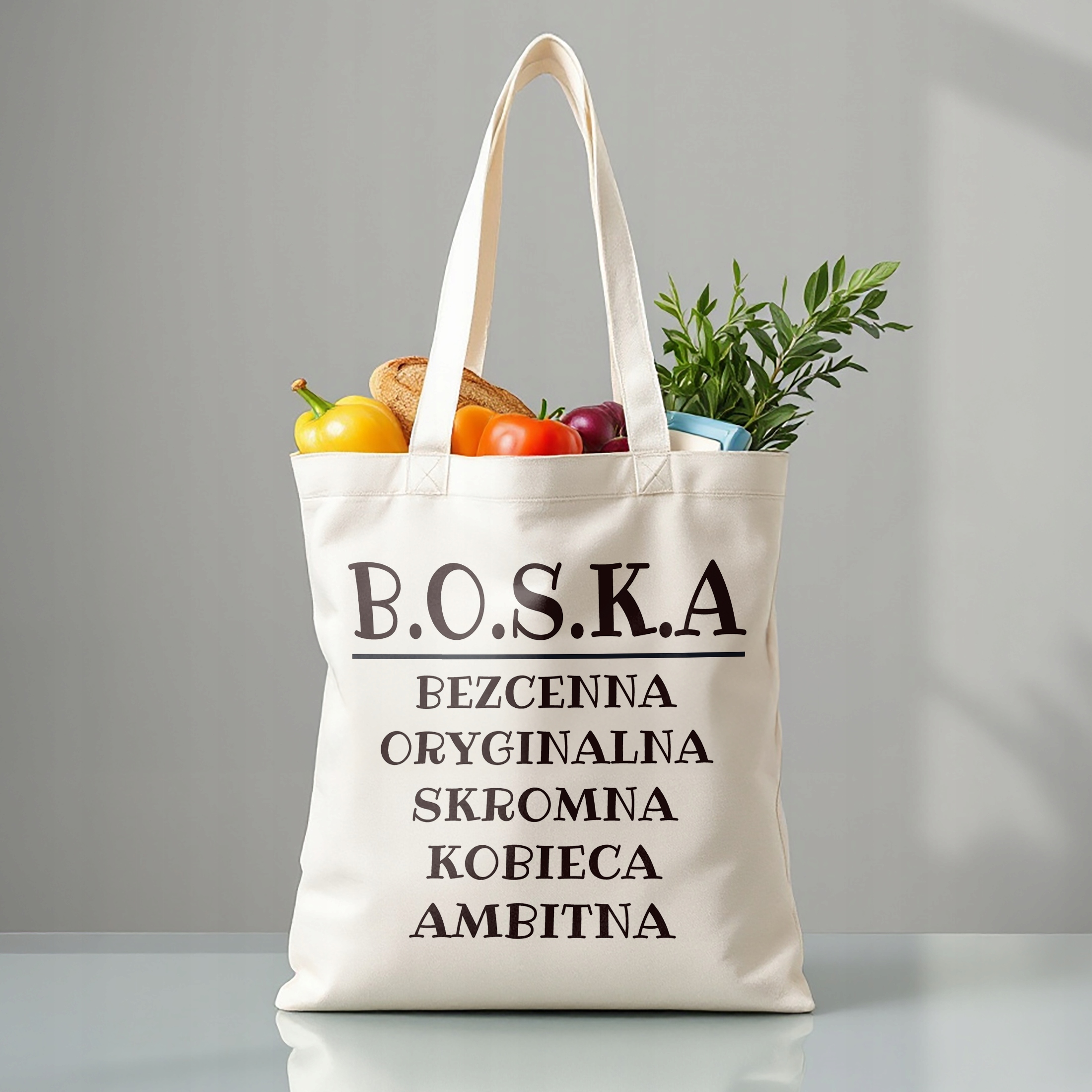 Torba bawełniana premium B.O.S.K.A Zabawny Prezent