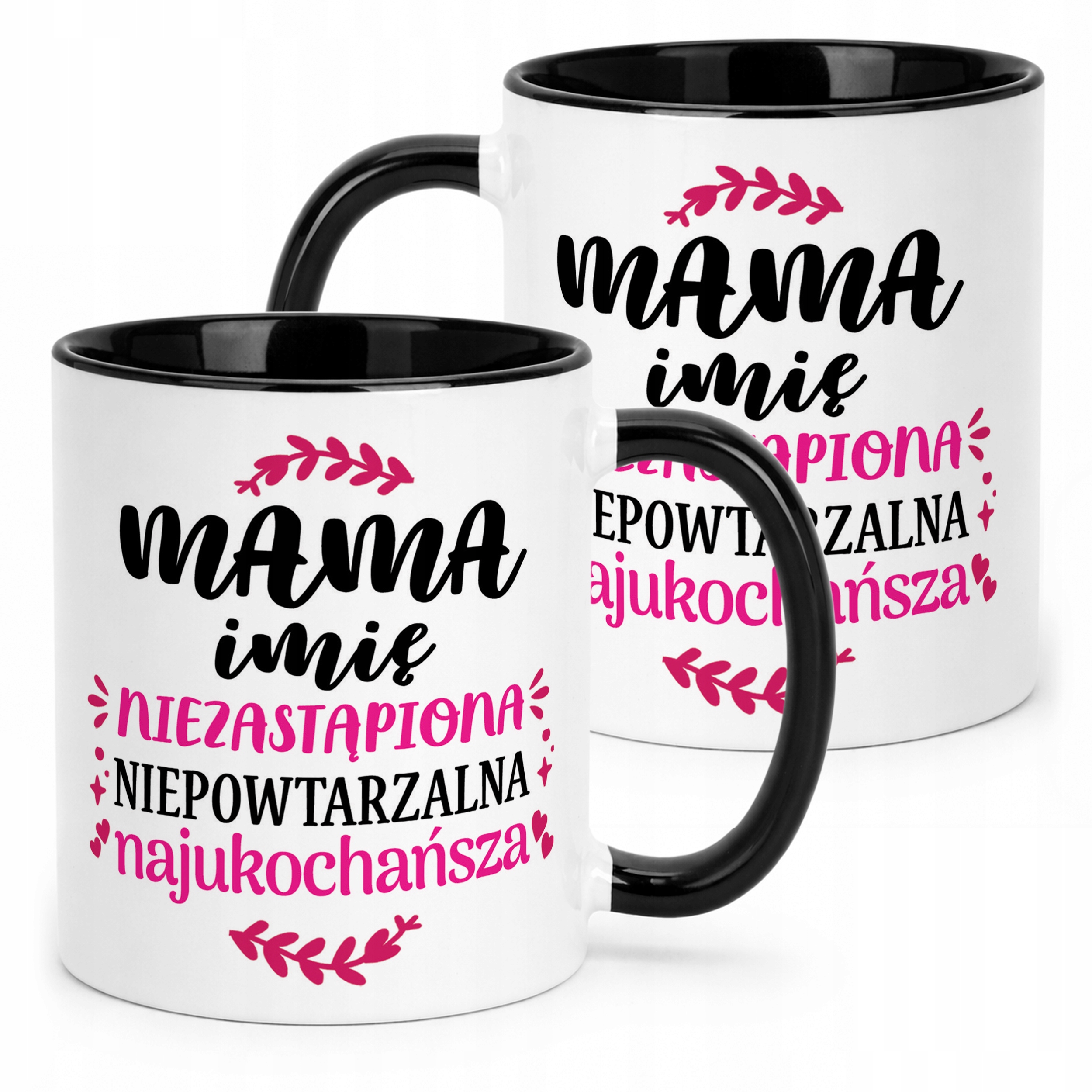 Kubek Czarny Personalizowany Dzień Matki Dla Mamy Prezent Upominek