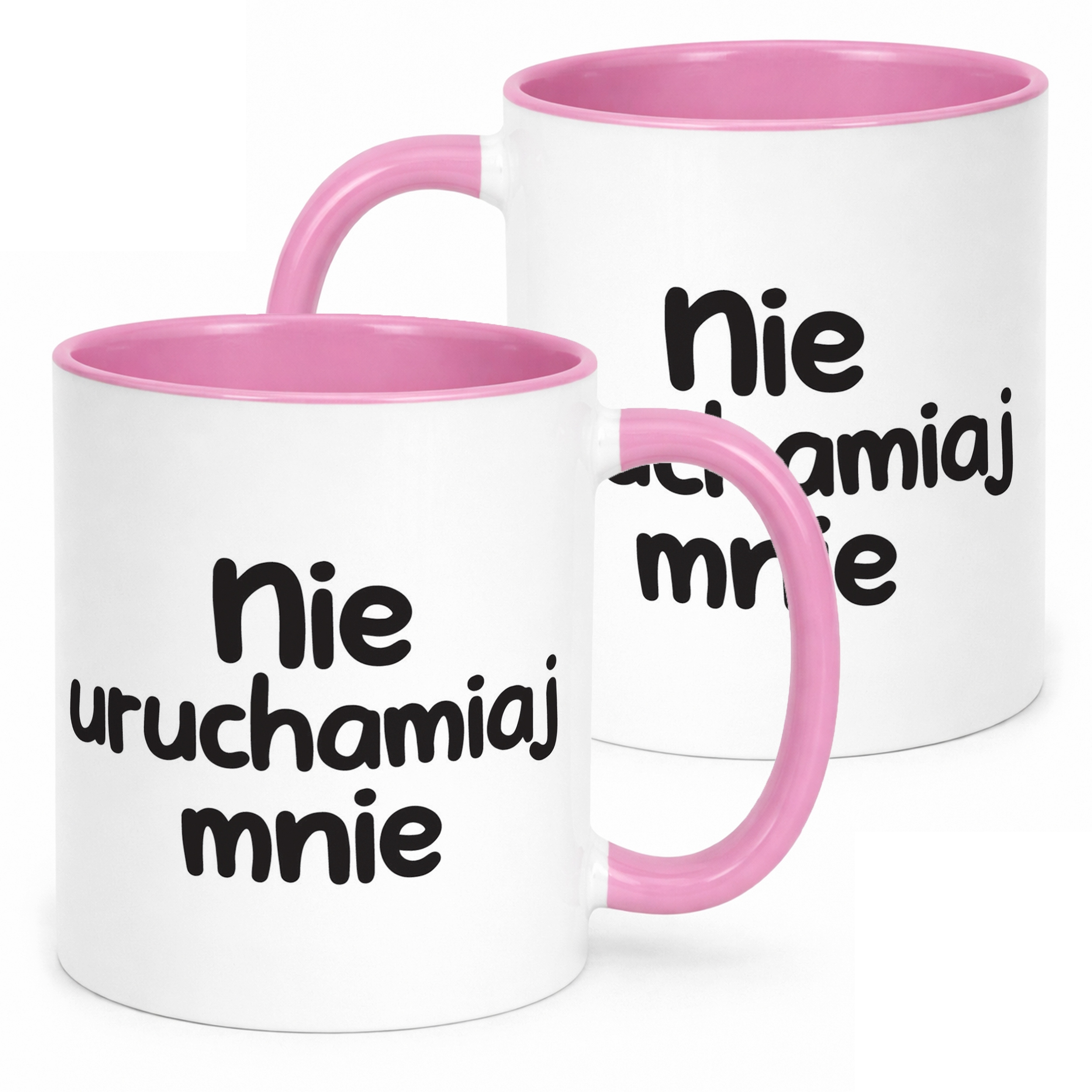 Kubek Różowy Nie Uruchamiaj Mnie Śmieszny Zabawny Prezent