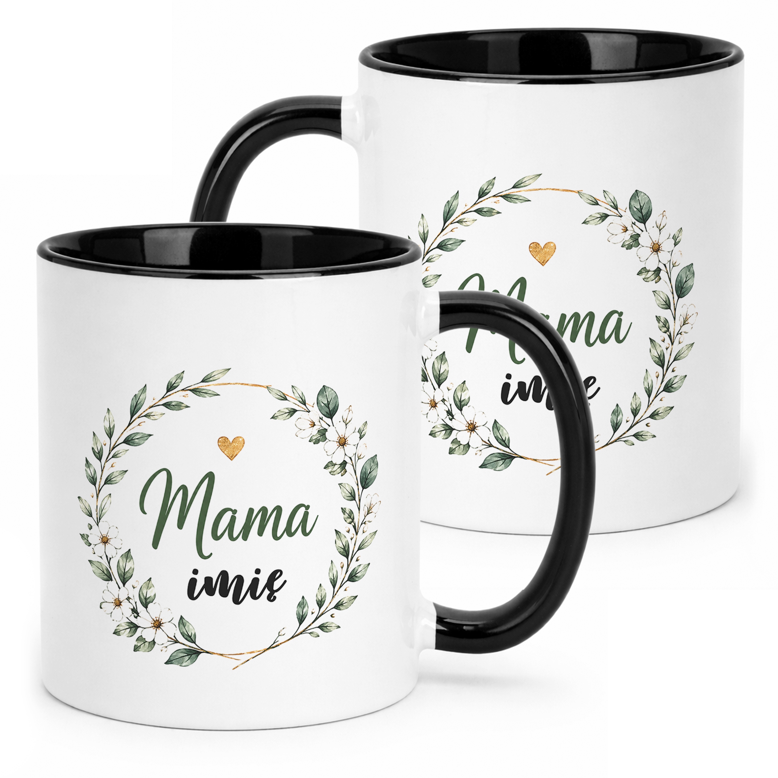 Kubek personalizowany czarny dla mamy na Dzień Matki prezent upominek