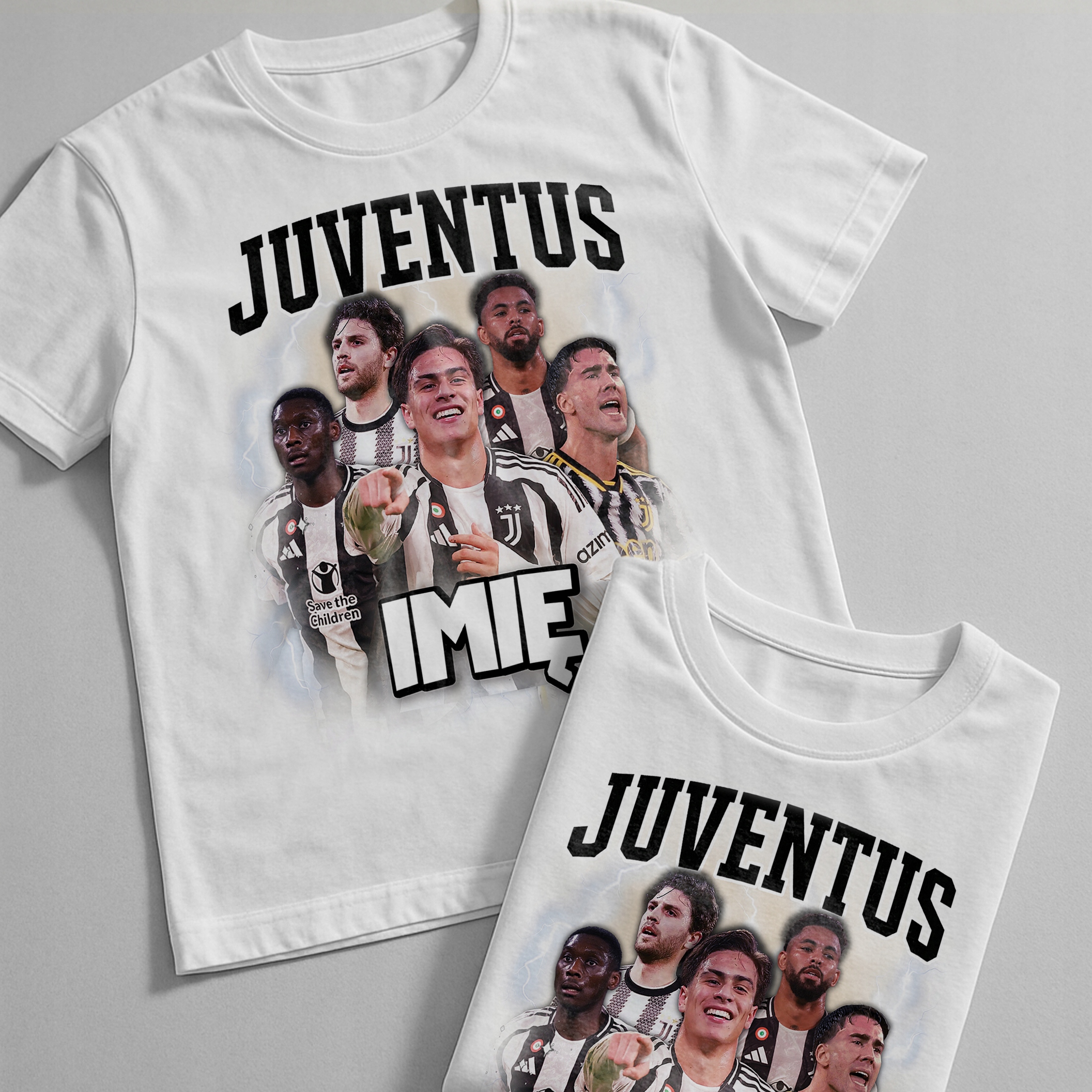 Koszulka personalizowana biała dziecięca Juventus Yildiz Muani