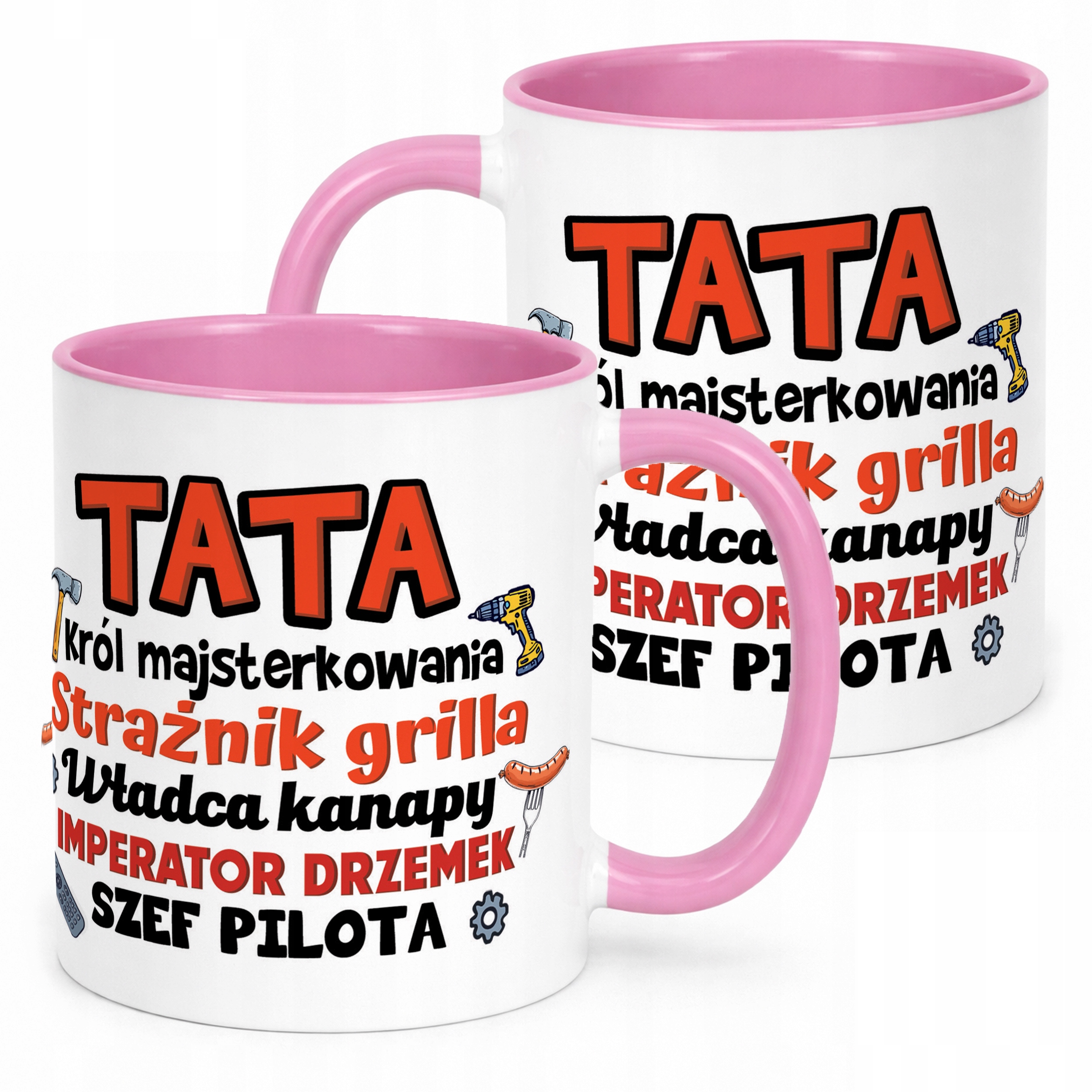 Kubek Różowy Dzień Ojca Dla Taty Majstra Prezent