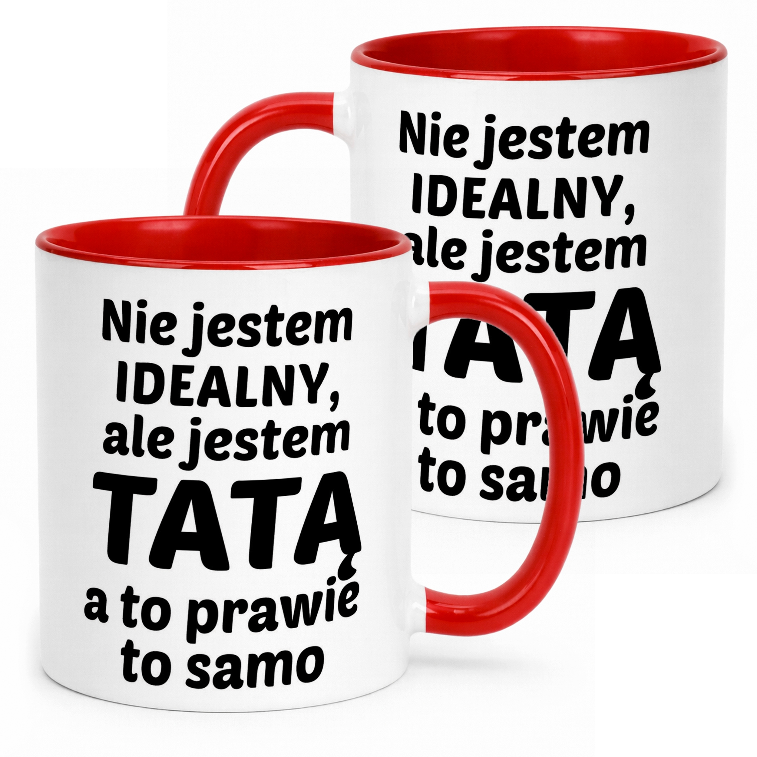 Kubek ceramiczny Dzień Ojca Dla Taty Nie Jestem Idealny Prezent