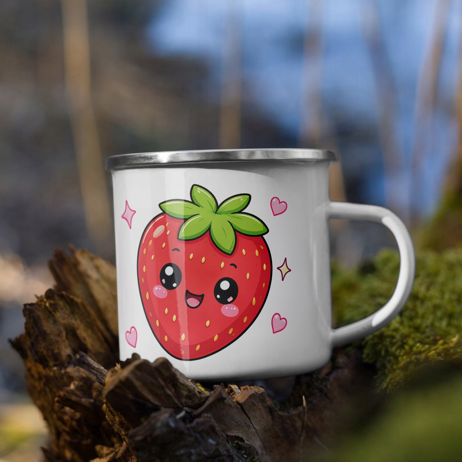 Zestaw Plecak Worek Kubek Emaliowany Z Nadrukiem Kawaii Pączek Prezent