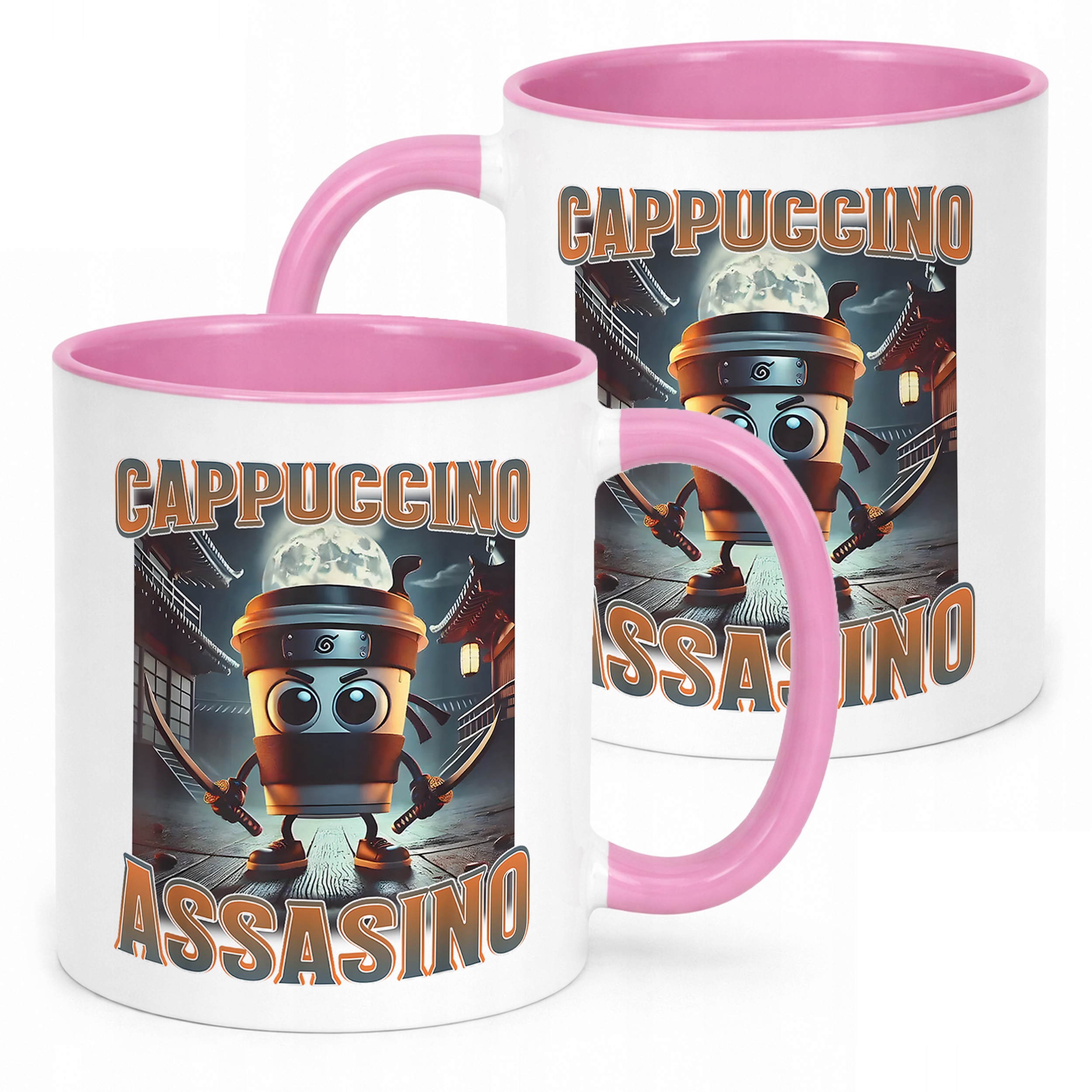 Kubek Różowy Cappuccino Assassino viral tiktok brainrot
