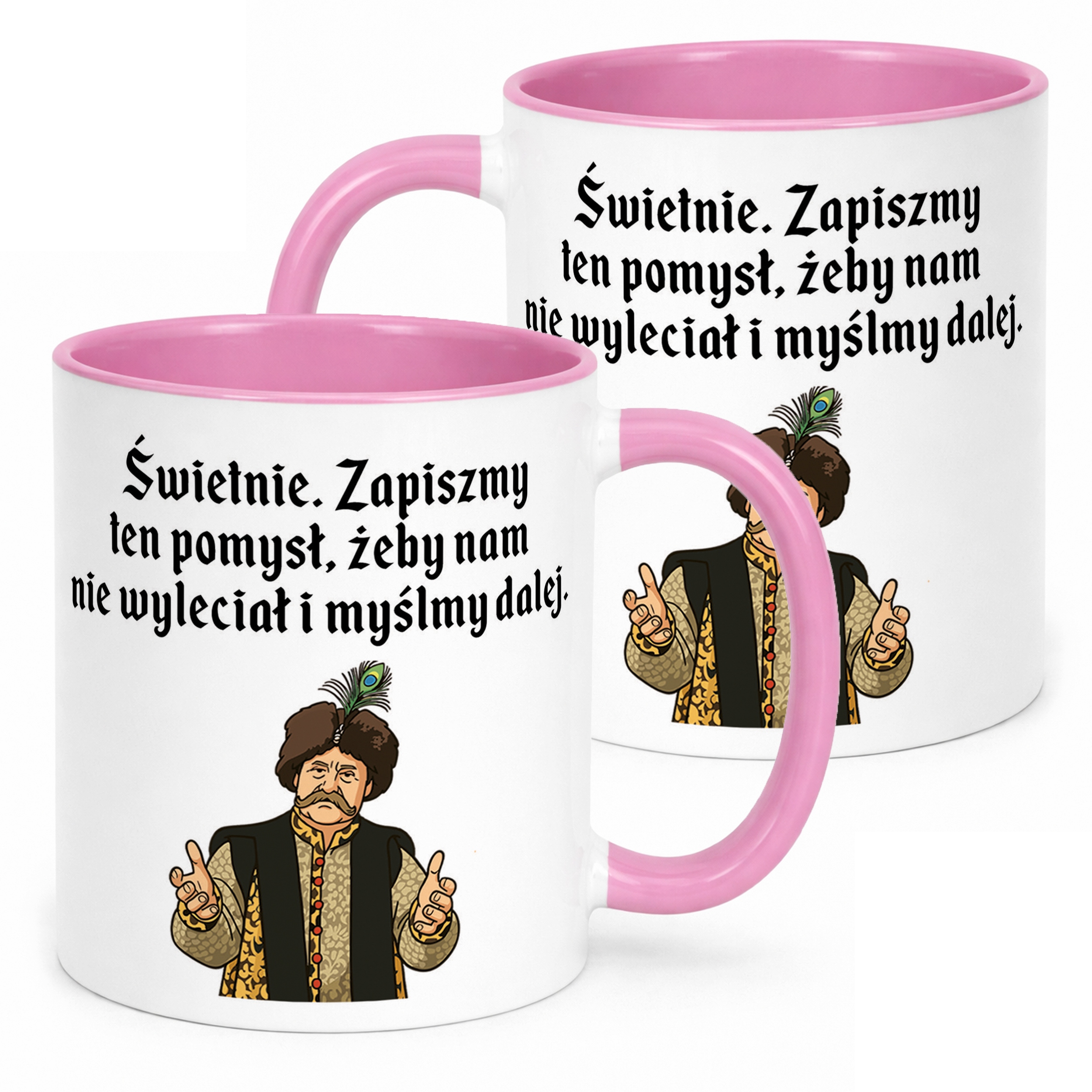 Kubek Różowy 1670 Zapiszmy Ten Pomysł I Myślmy Dalej Jan Paweł