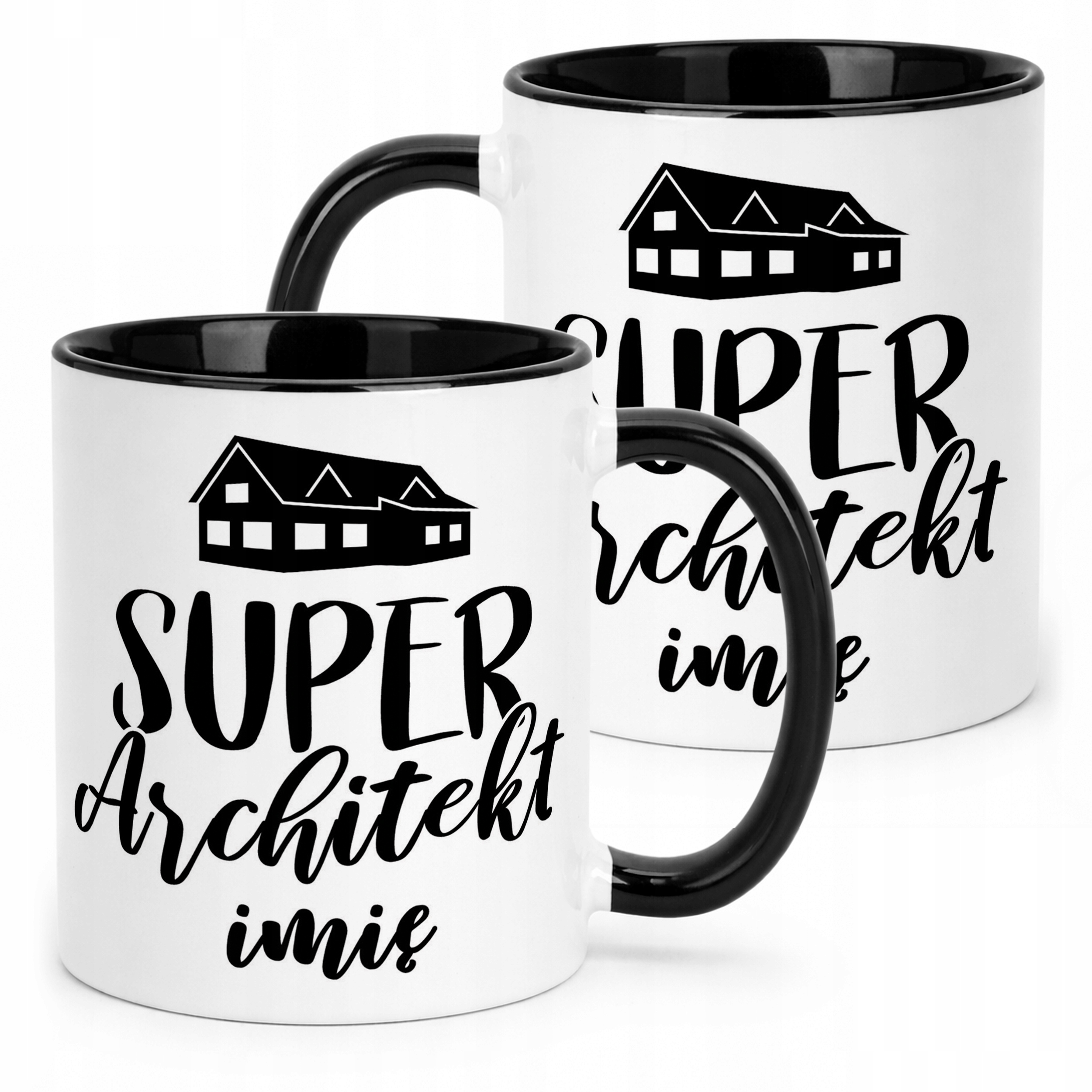 Kubek Czarny Personalizowany Super Architekt Prezent Upominek