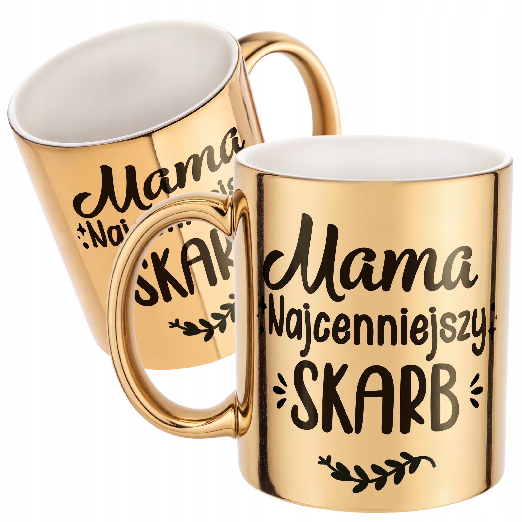 Złoty Kubek ceramiczny Dzień Matki Dla Mamy Mama Najcenniejszy Skarb