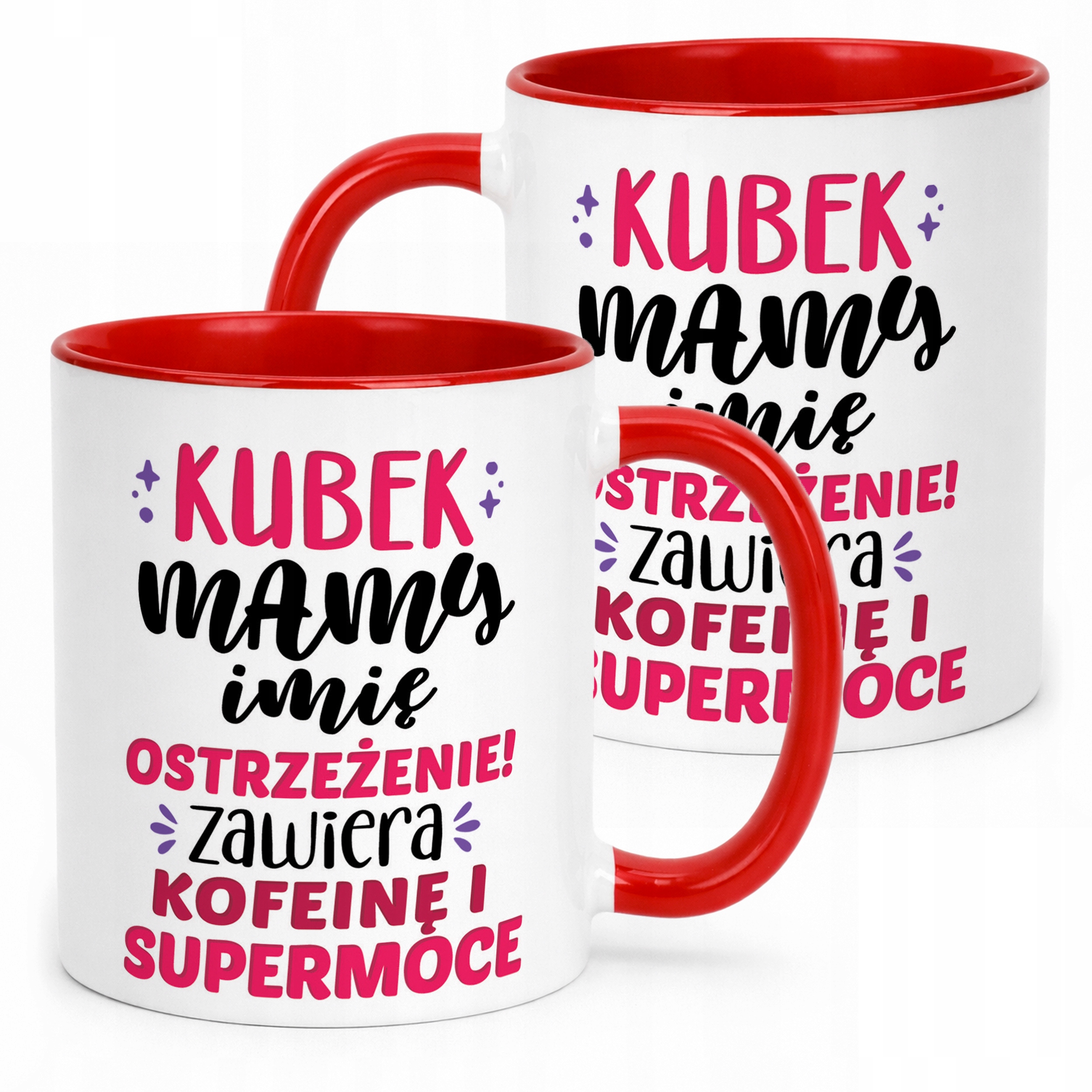 Kubek Czerwony Personalizowany Dzień Matki Dla Mamy Prezent Upominek