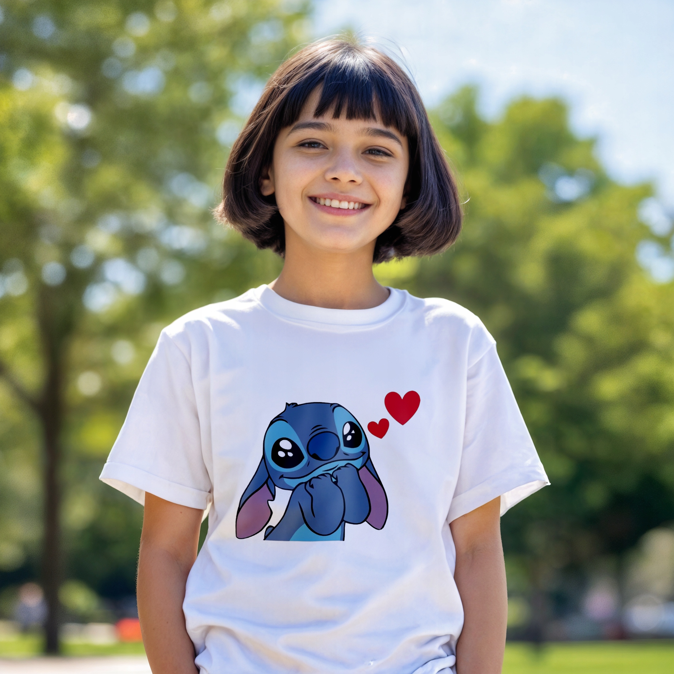 Koszulka biała dziecięca Stitch Lilo i Stich Dla Fanów