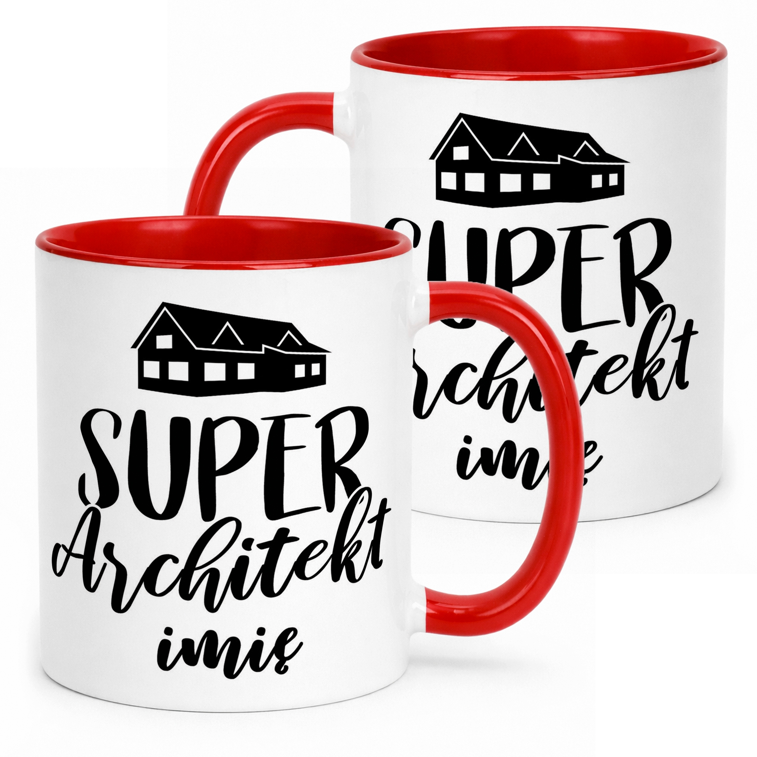 Kubek Czerwony Personalizowany Super Architekt Prezent Upominek