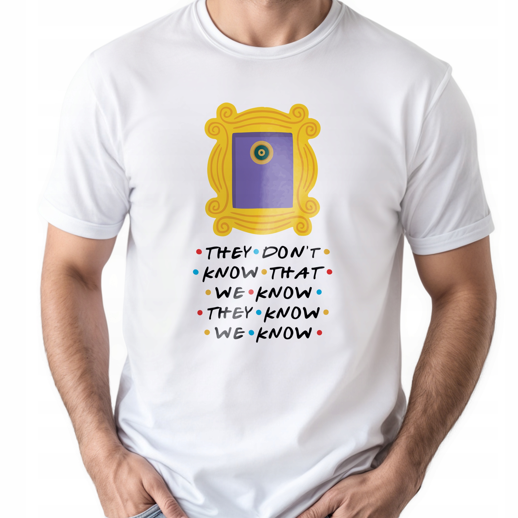 Koszulka biała męska Friends Przyjaciele Dla Fanów Serialu r. 3XL