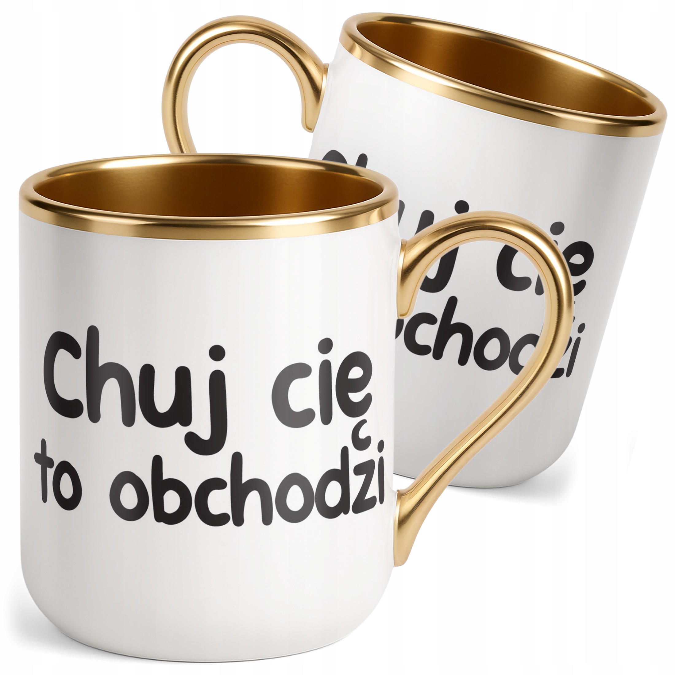 Kubek Premium Złoty Ch*j Cię To Obchodzi Śmieszny Zabawny Prezent