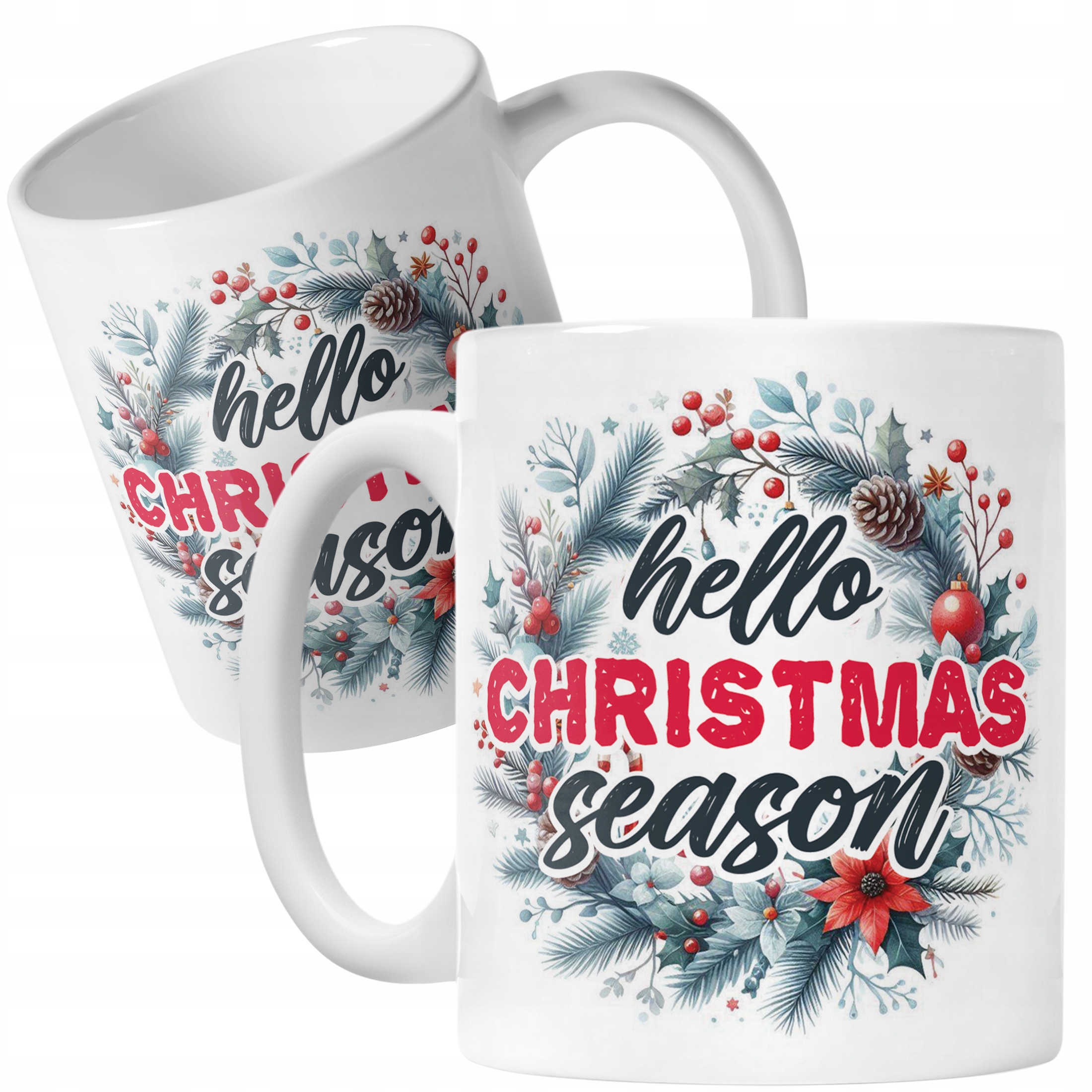 Kubek Ceramiczny Świąteczny Hello Christmas Boże Narodzenie Prezent