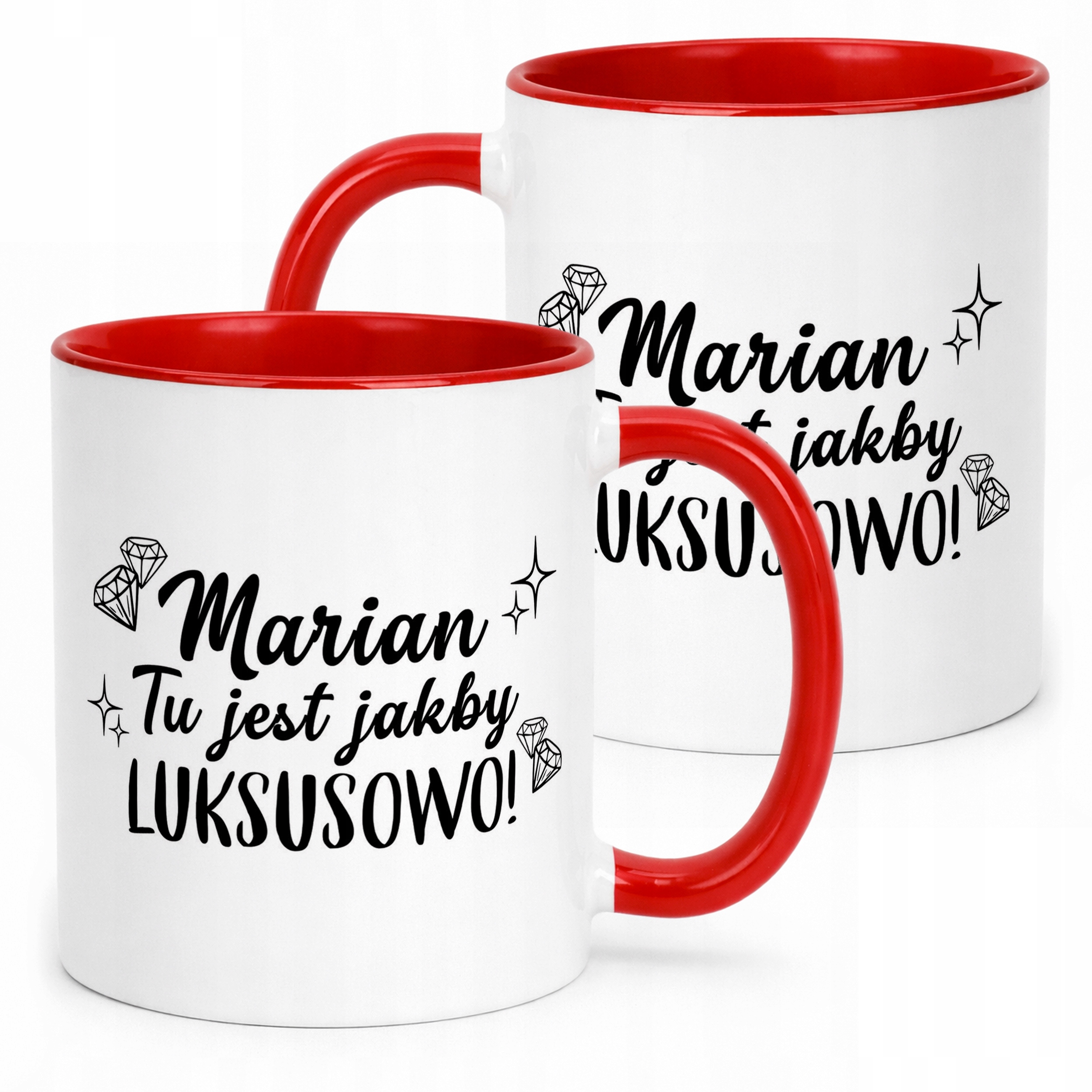 Kubek Czerwony Marian Tu Jest Jakby Luksusowo Zabawny Prezent