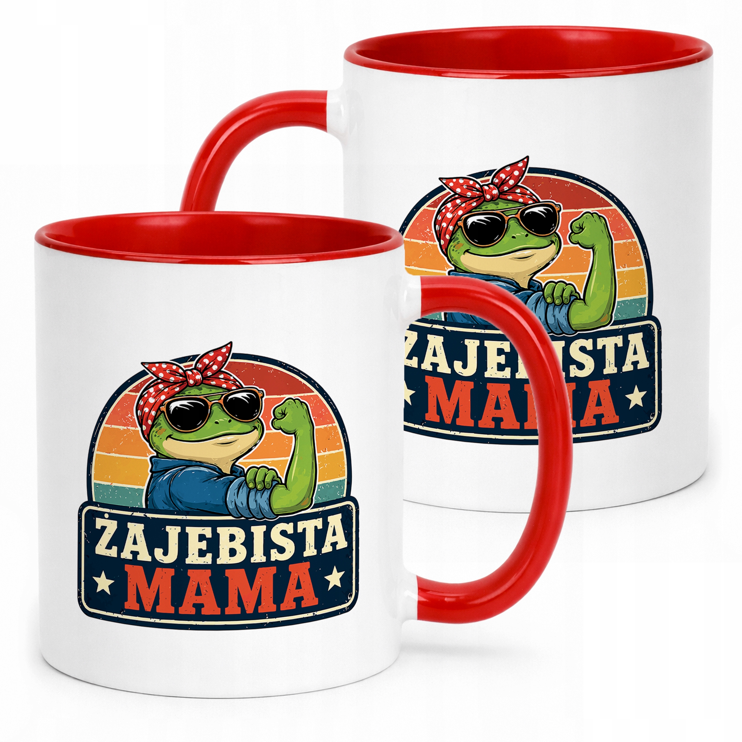 Dzień Matki prezent dla mamy kubek czerwony elegancki prezent dla mamy