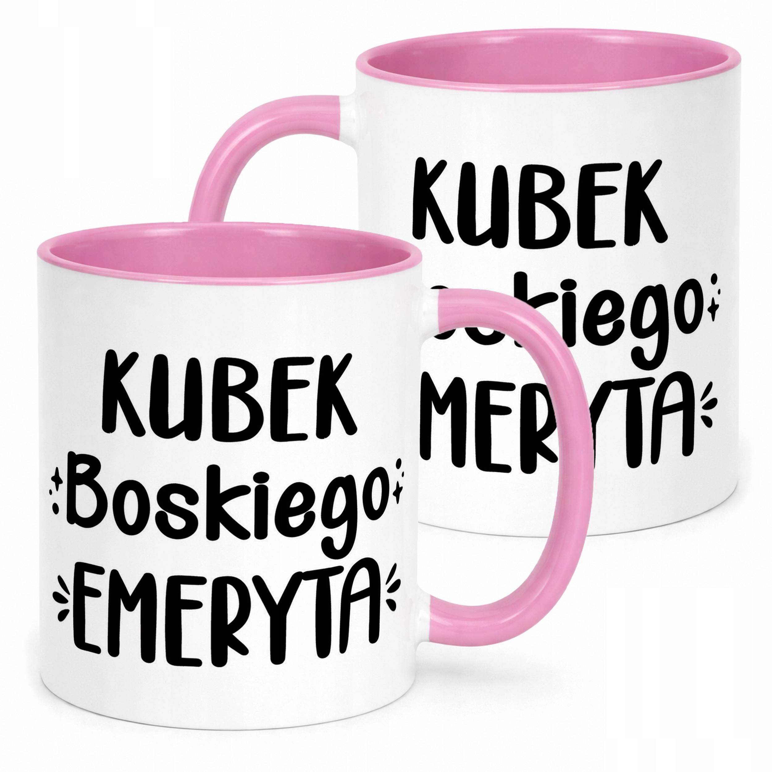 Kubek Różowy z okazji Emerytury Dla Emeryta Prezent Upominek