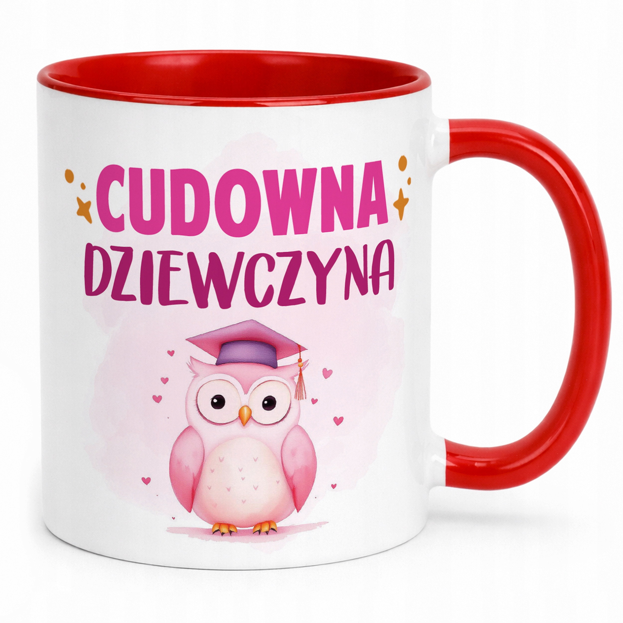 Kubek Czerwony Dzień Kobiet Dla Dziewczynki Dla Niej Prezent Upominek