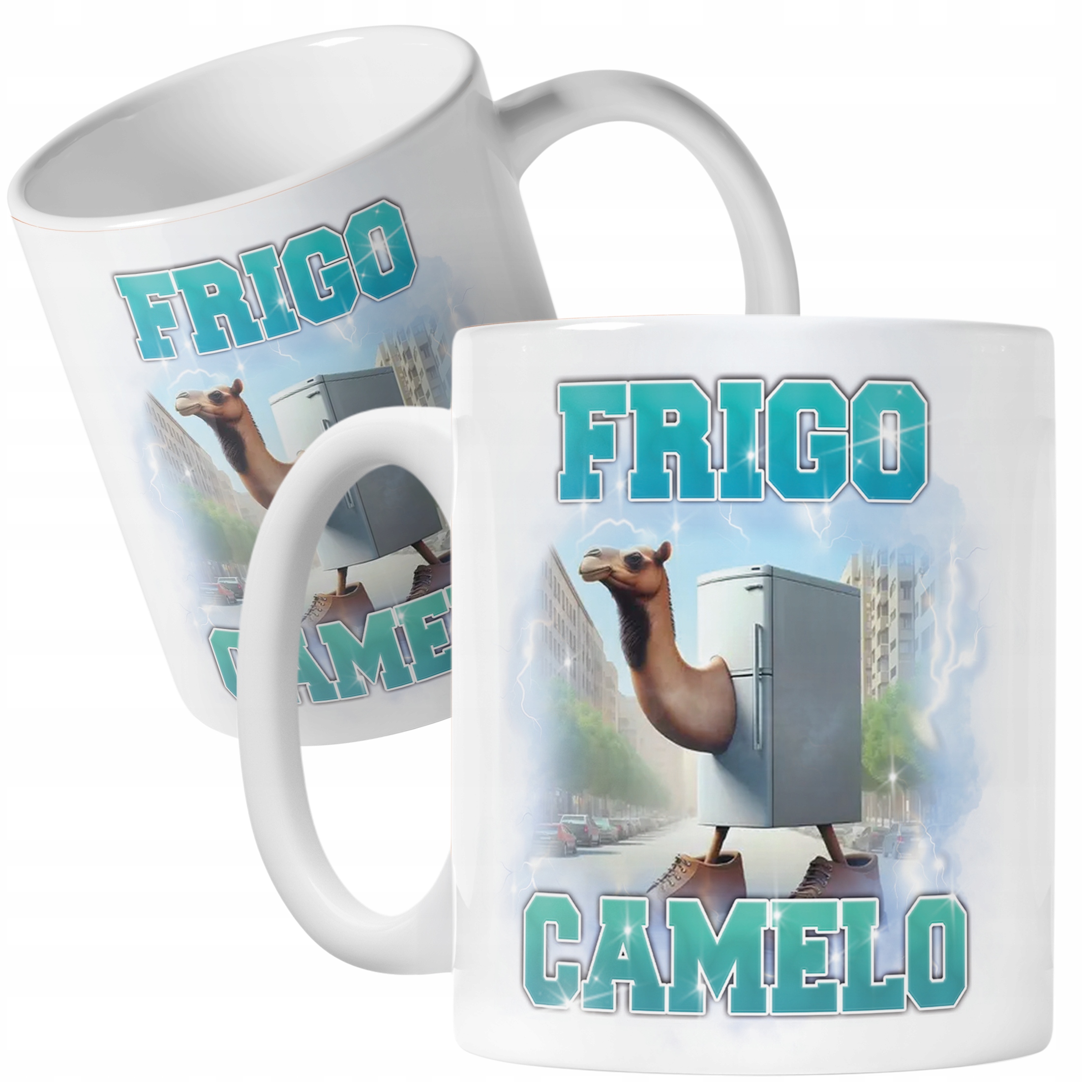 Kubek ceramiczny BRAINROT Frigo Camelo Memy Zabawny TikTok Viral