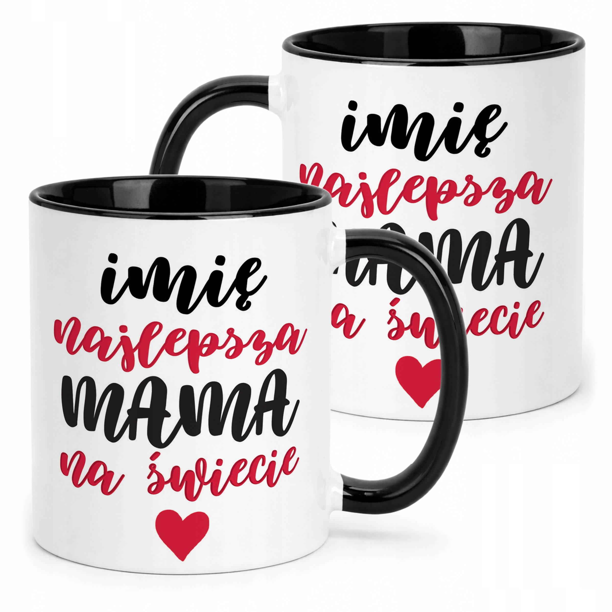Kubek Czarny Personalizowany Dzień Matki Dla Mamy Prezent Upominek