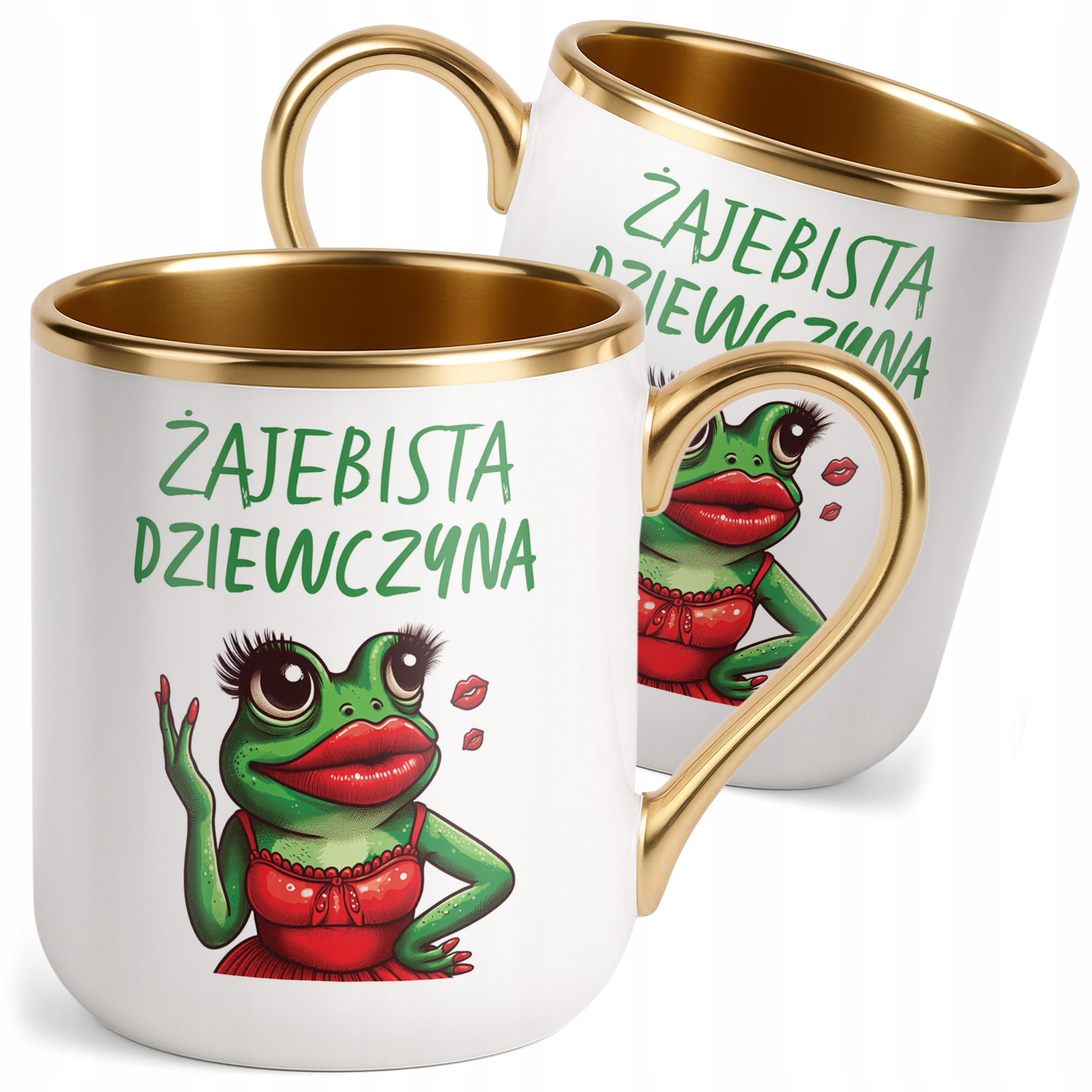 Kubek Premium Złoty Żajebista Dziewczyna Dzień Kobiet Prezent Upominek