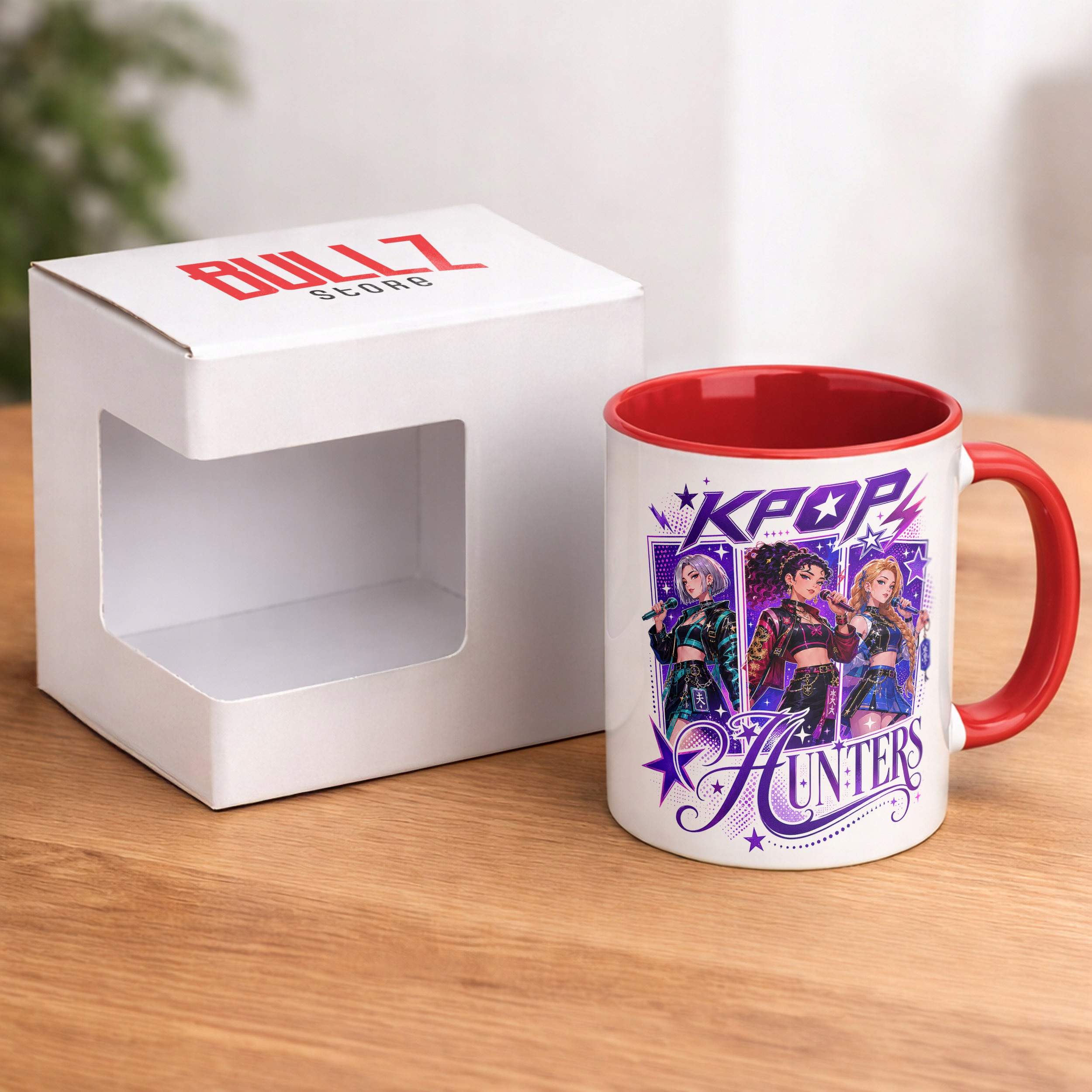 Kubek Czerwony z nadrukiem ŁOWCZYNIE KPOP Dla Dzieci Prezent Upominek