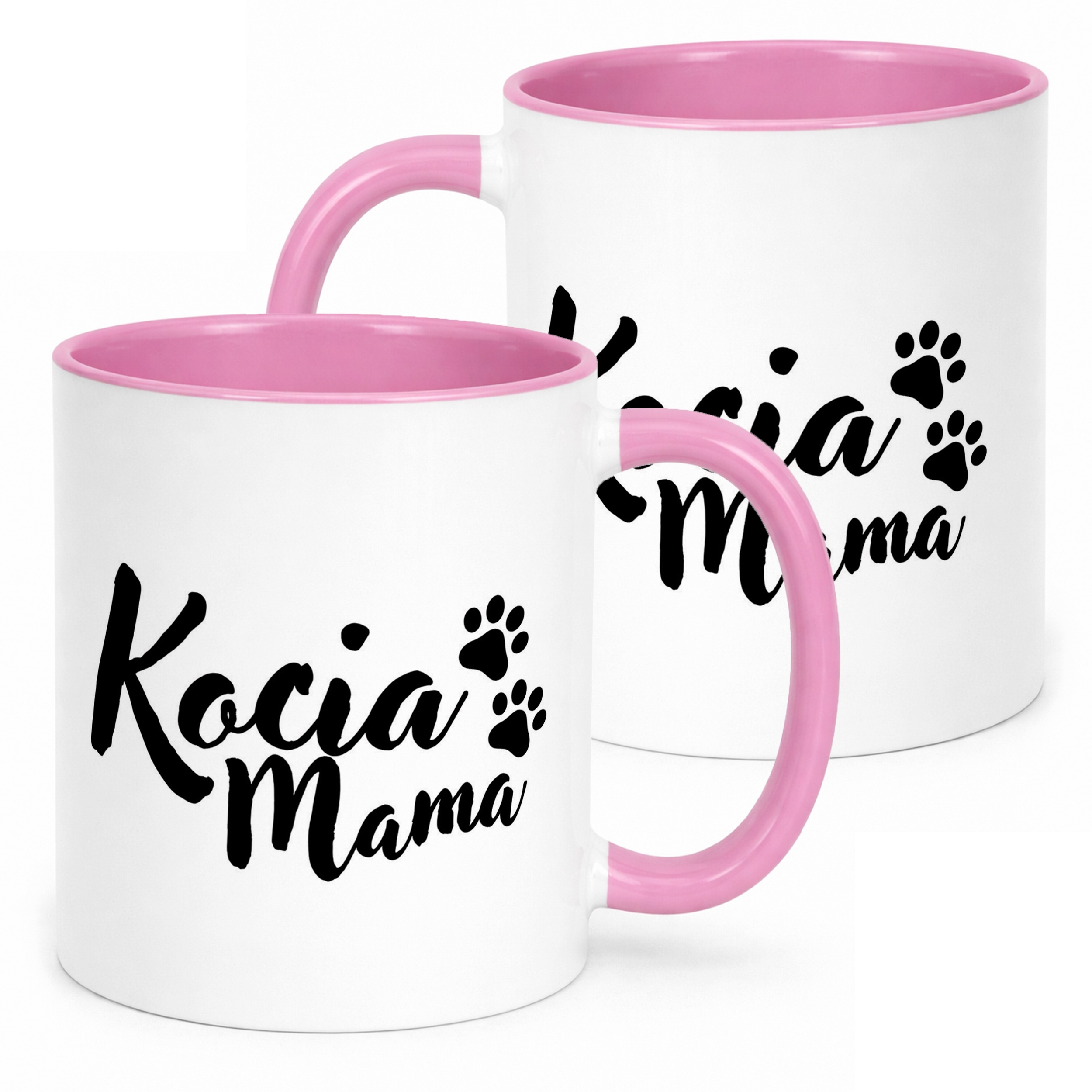 Kubek Różowy Kocia Mama Dla Posiadaczki Kota Prezent Upominek