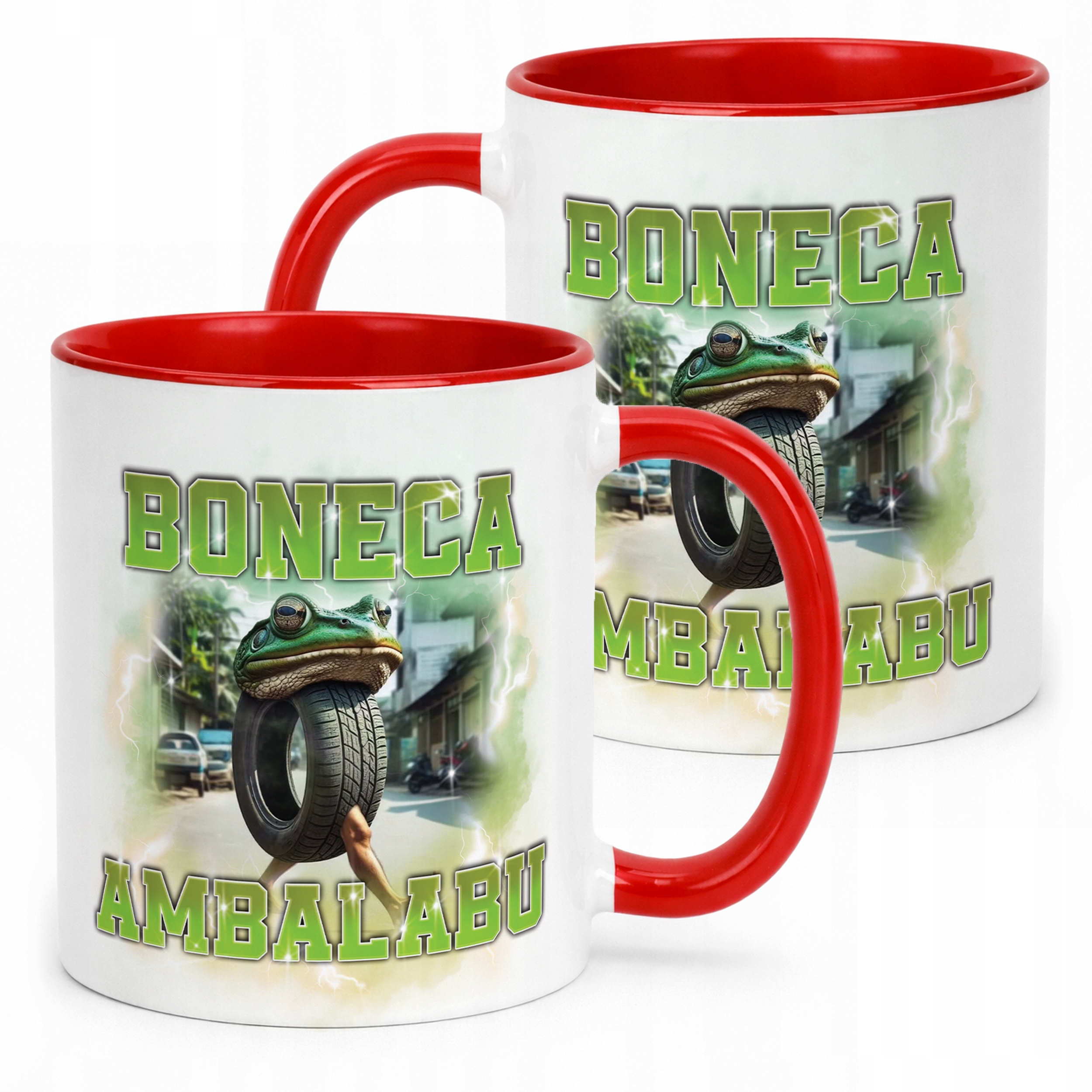 Kubek ceramiczny BRAINROT Boneca Ambalabu Memy Zabawny TikTok Viral