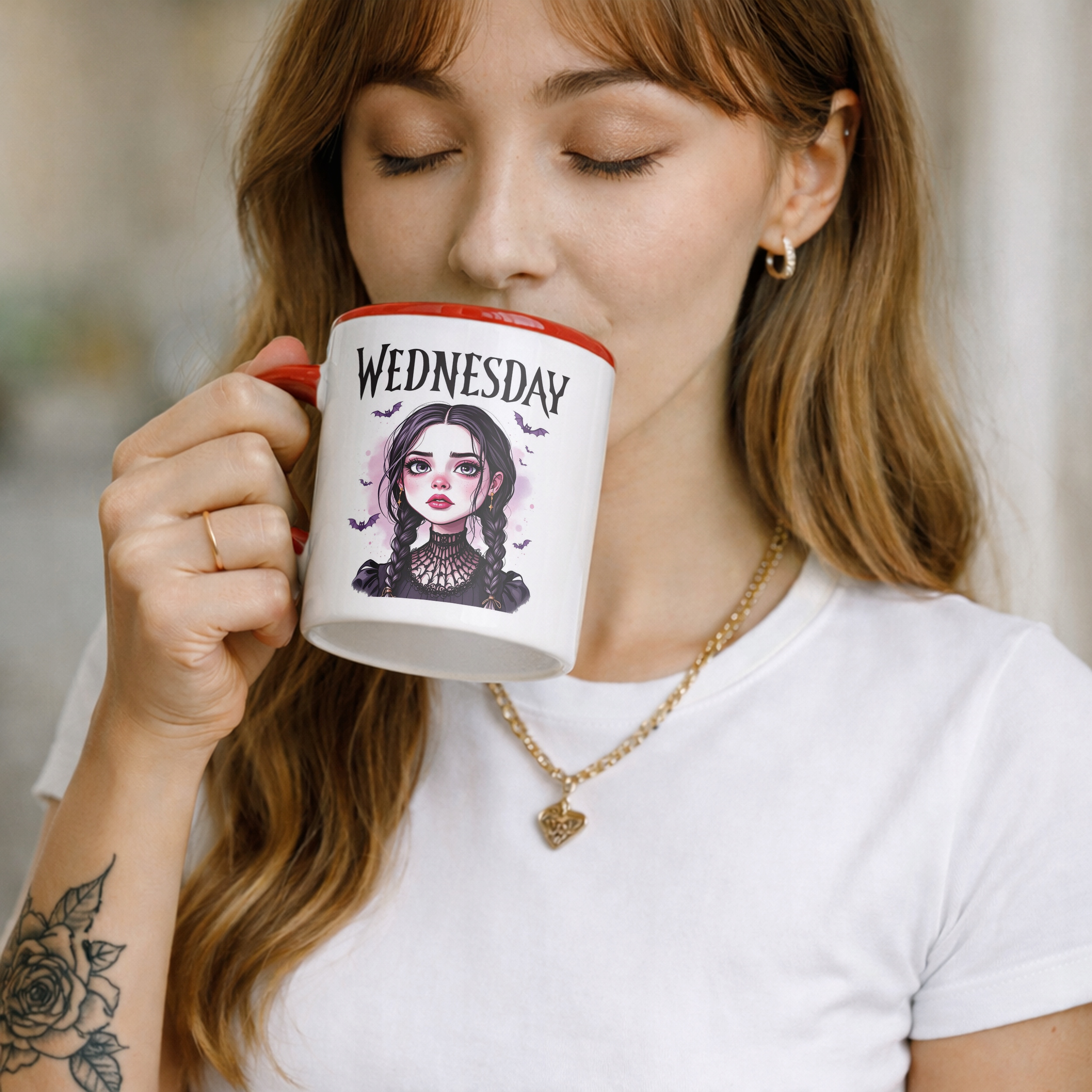 Kubek ceramiczny Nevermore Wednesday Addams Dla Fanów Prezent