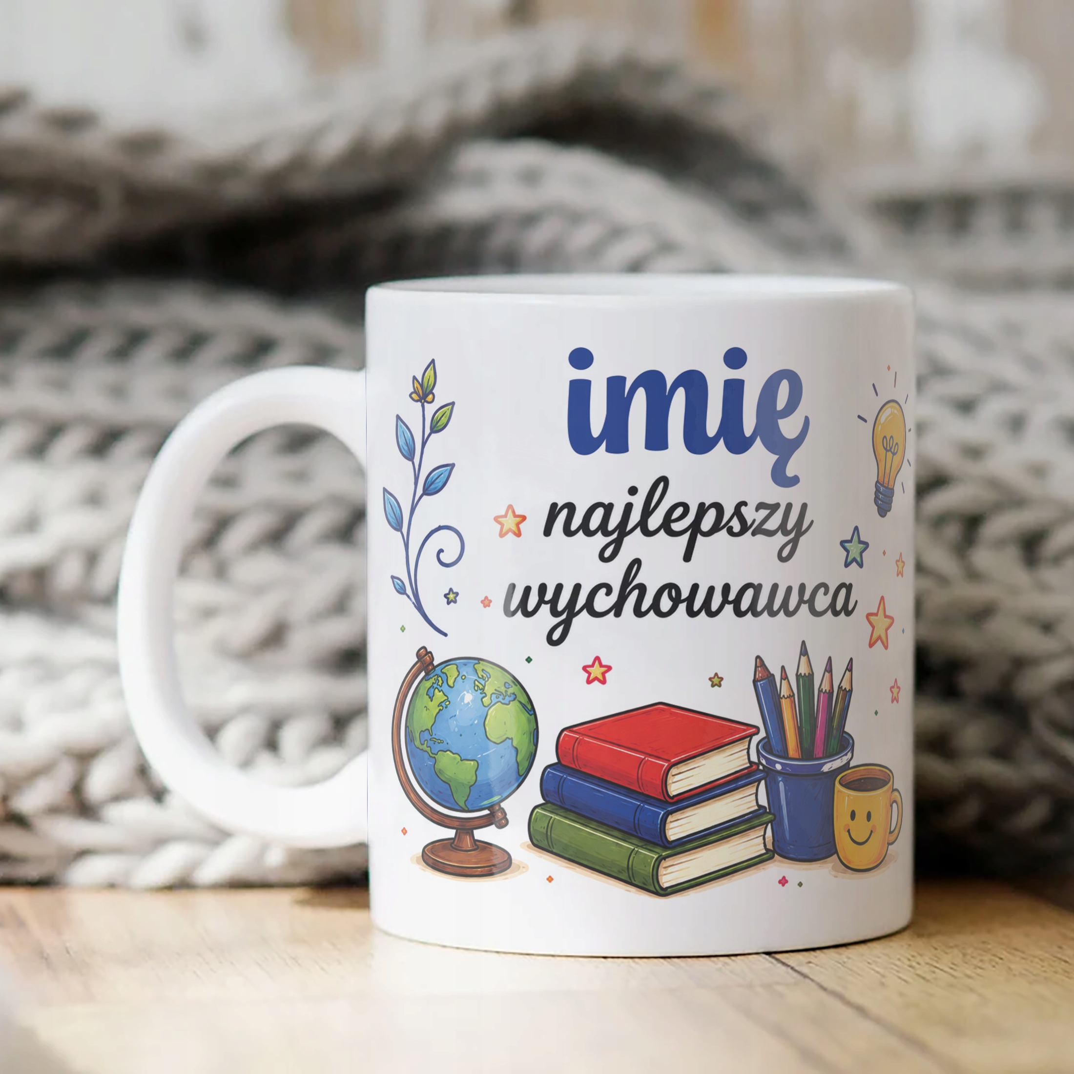 Kubek z Imieniem Dzień Nauczyciela Zakończenie Roku Dla Wychowawcy Prezent