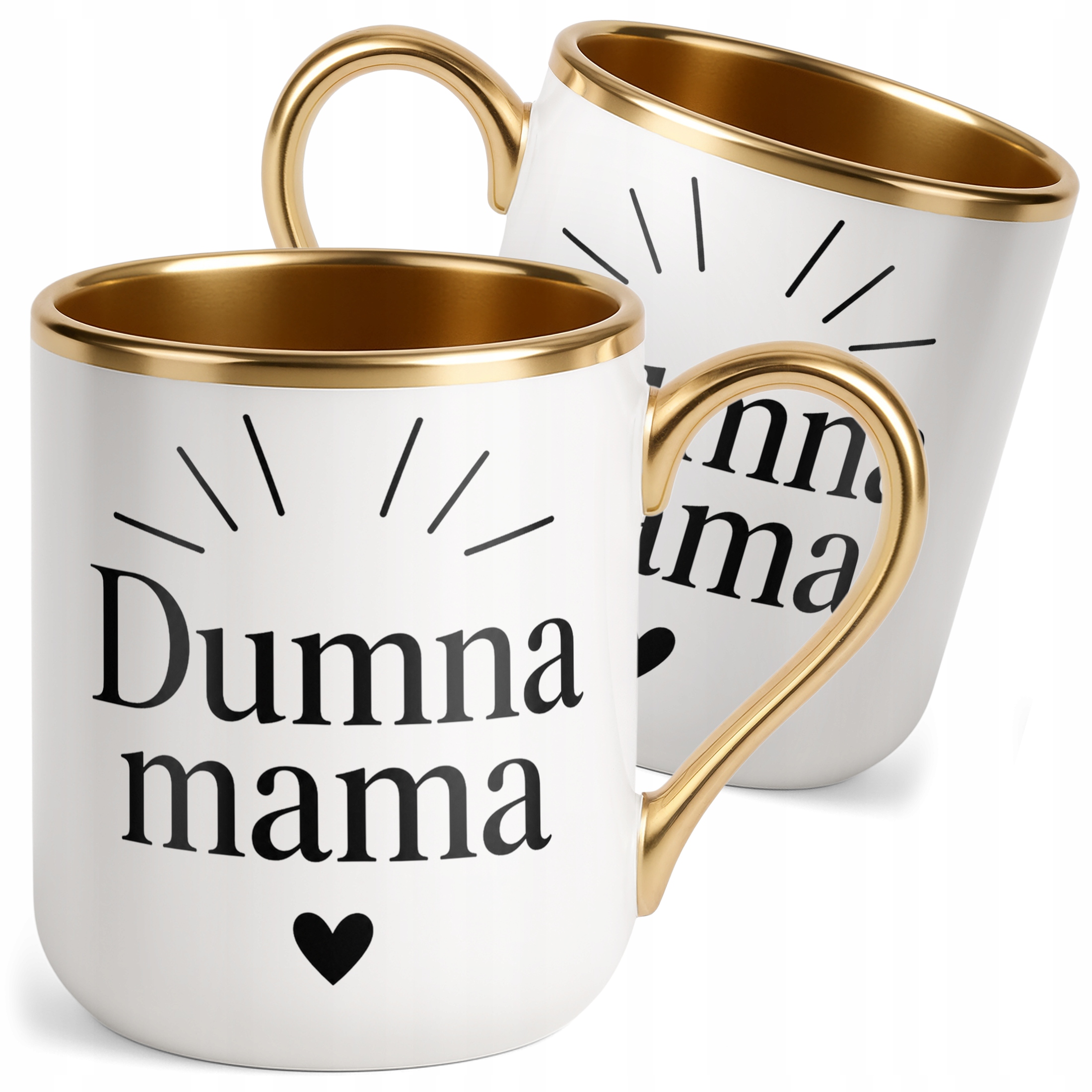 Kubek premium złoty dla mamy prezent na Dzień Matki elegancki upominek