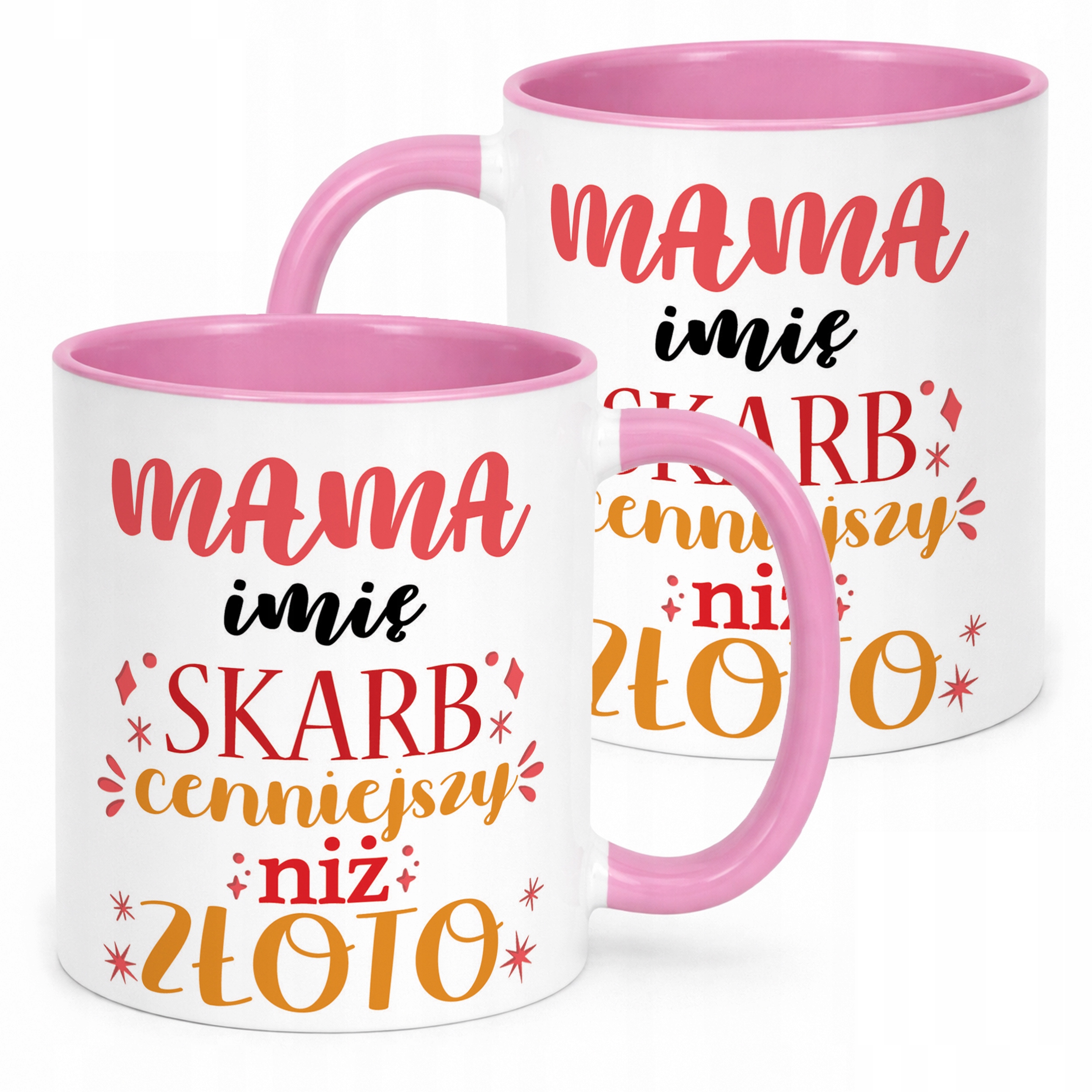Kubek Różowy Personalizowany Dzień Matki Dla Mamy Prezent Upominek