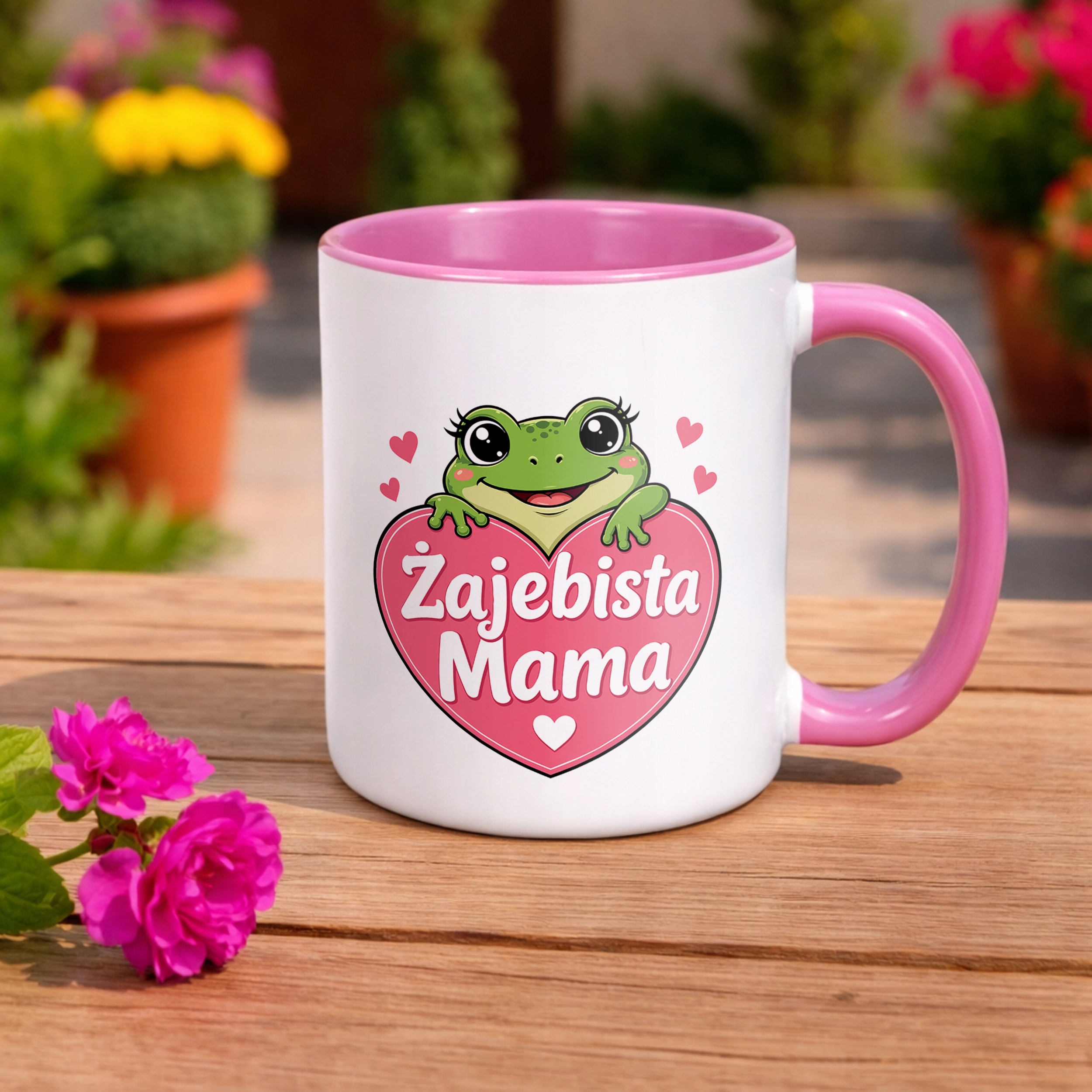 Dzień Matki prezent dla mamy kubek różowy elegancki prezent dla mamy