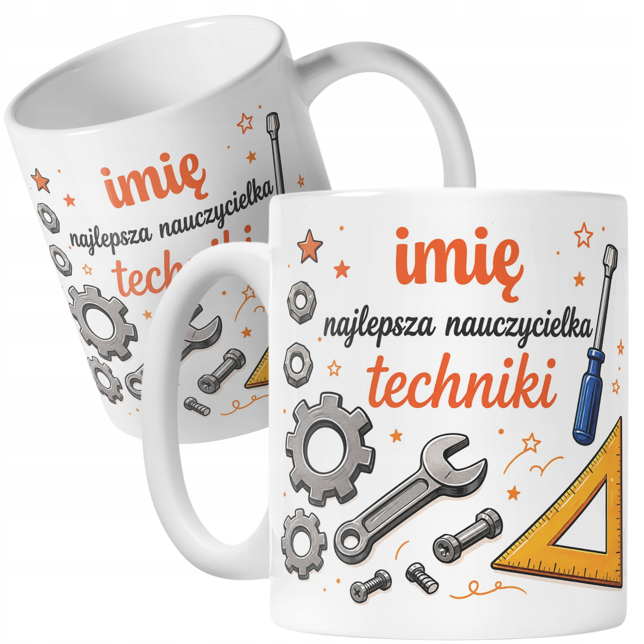 Kubek z Imieniem Dzień Nauczyciela Zakończenie Roku Technika Prezent