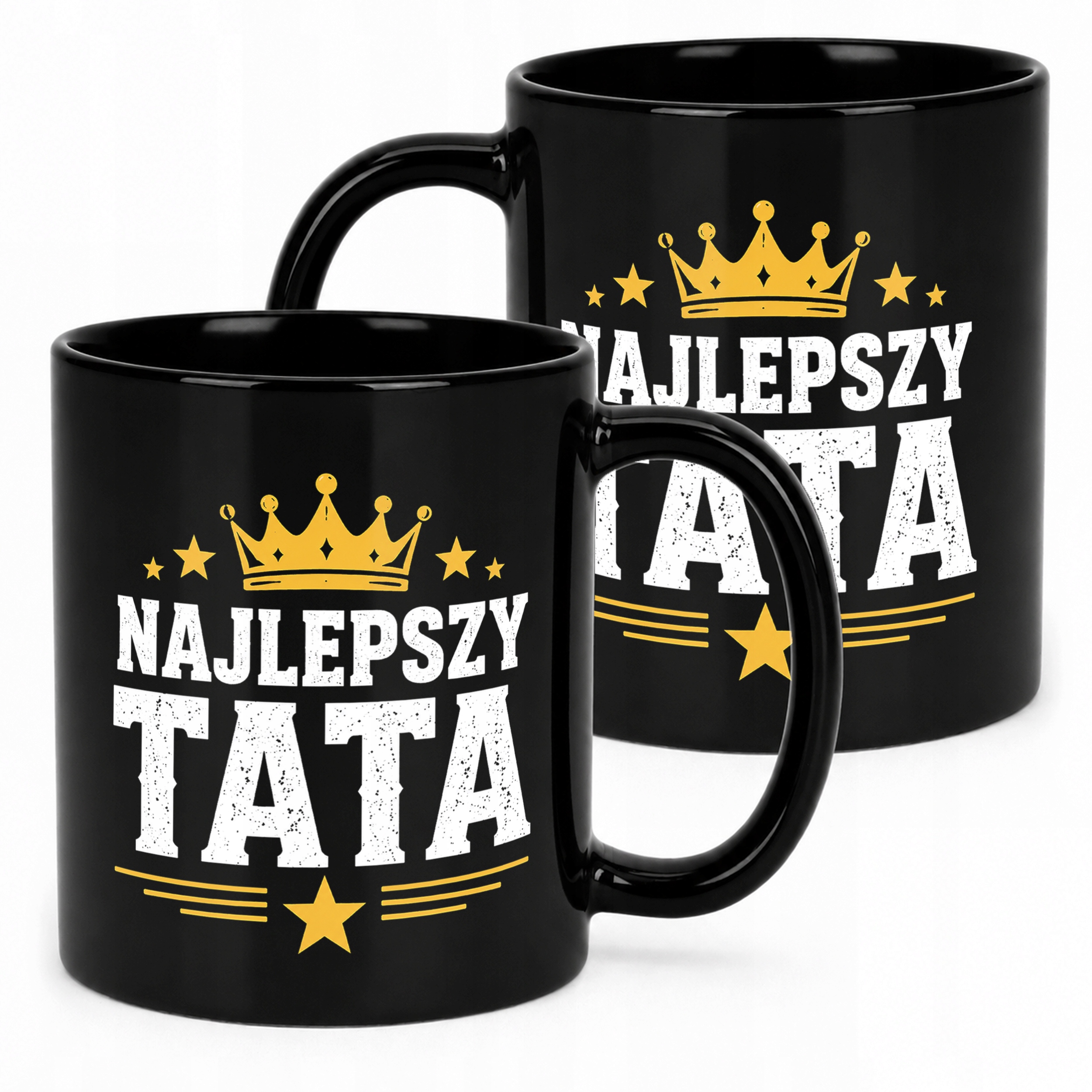 Kubek czarny prezent dla taty na Dzień Ojca praktyczny miły upominek