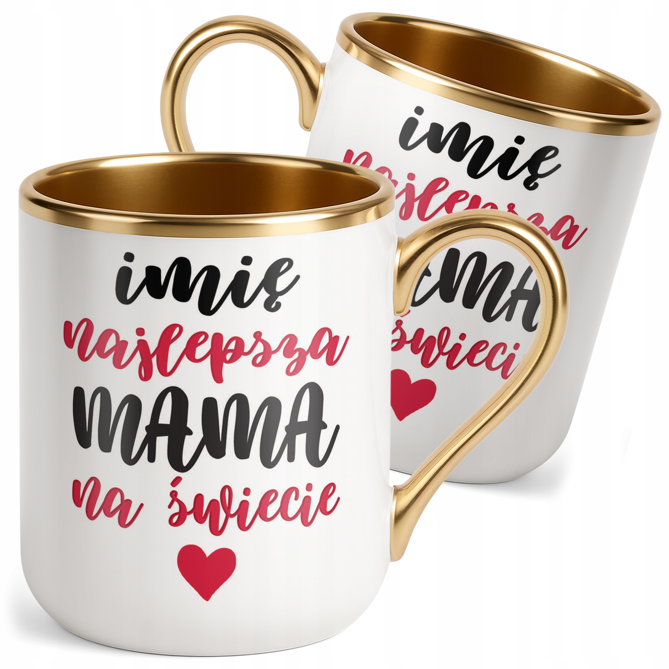Kubek Premium Złoty Personalizowany Dzień Matki Dla Mamy Prezent Upominek