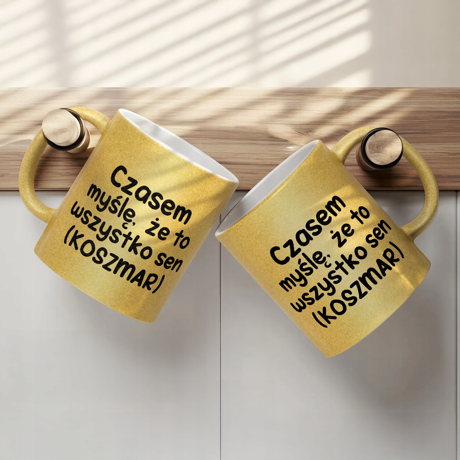 Złoty Kubek Brokatowy Czasem Myślę Że To Wszystko To Sen Zabawny Prezent