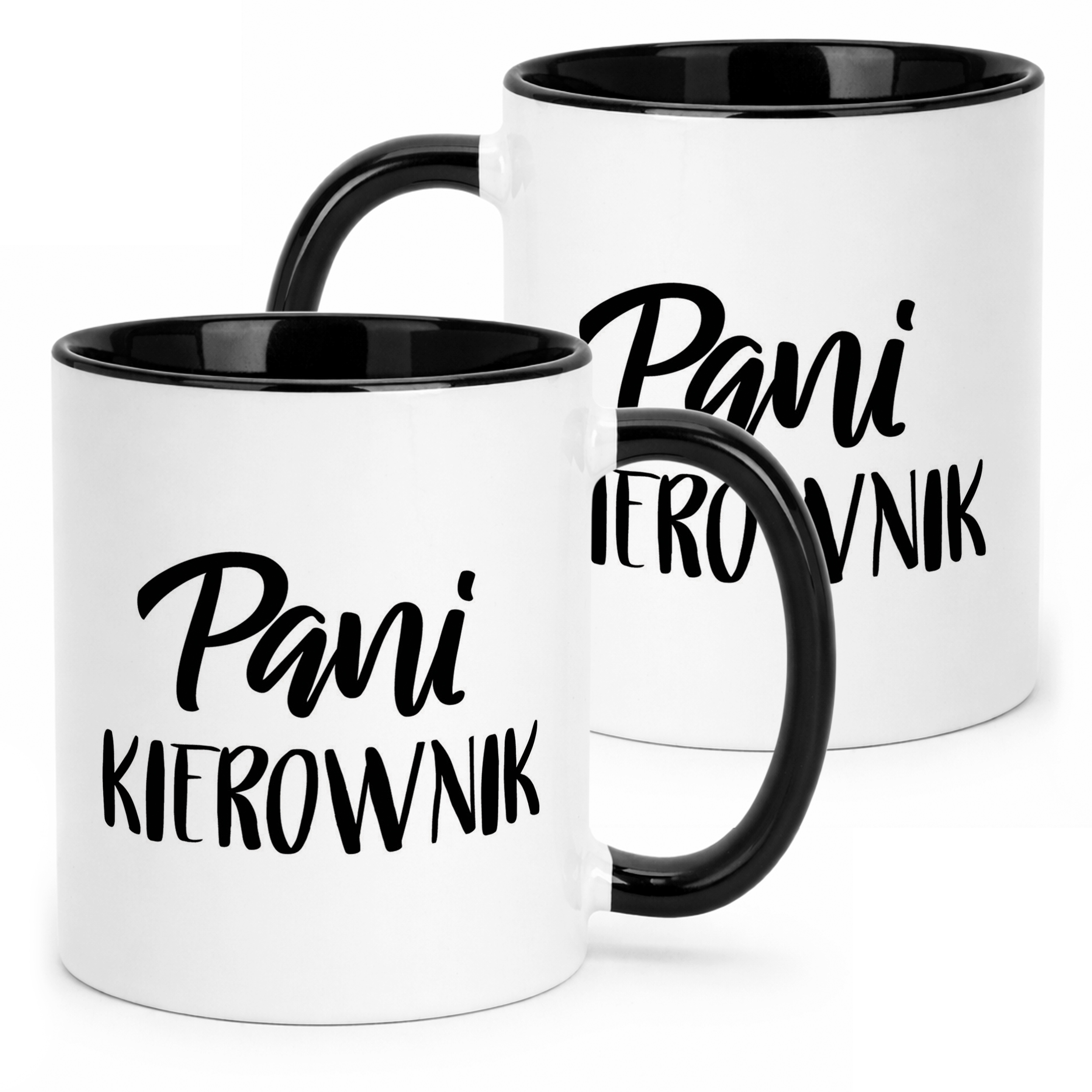 Kubek Czarny Pani Kierownik Dla Kobiety Praca Prezent