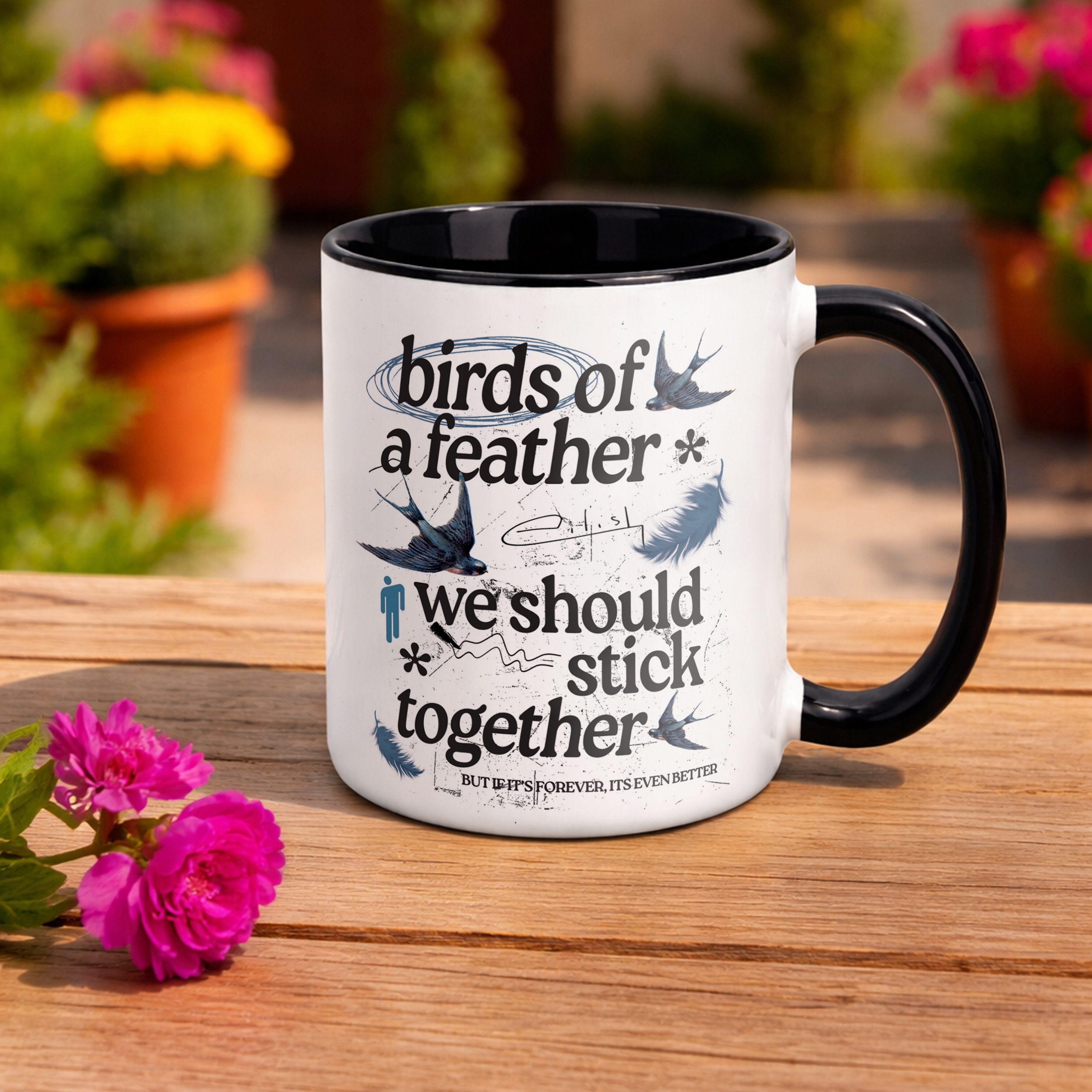 Kubek Czarny Billie Eilish Birds Of A Feather Dla Fanów Prezent