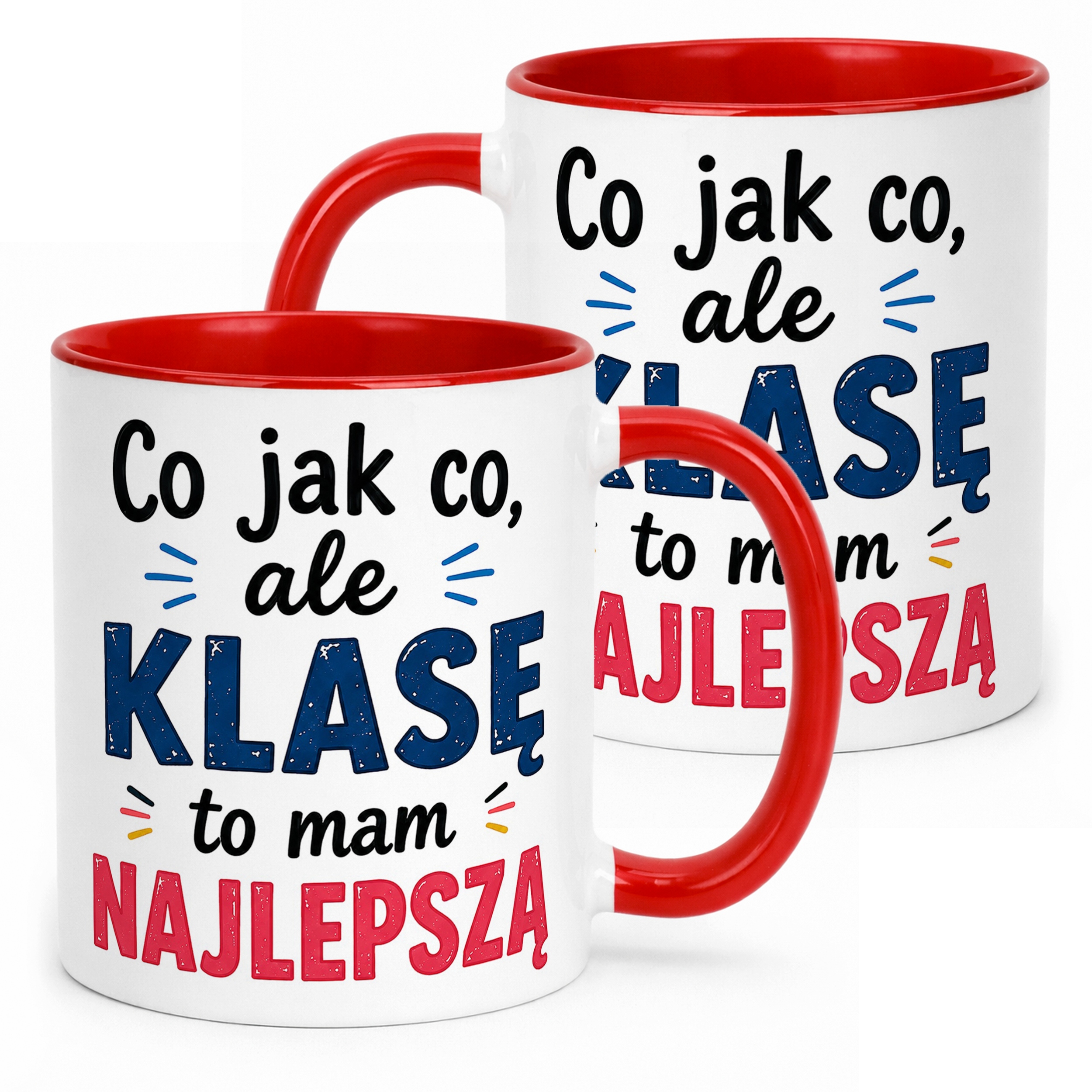 Kubek Czerwony Dzień Nauczyciela Dla Wychowawcy Prezent Upominek.