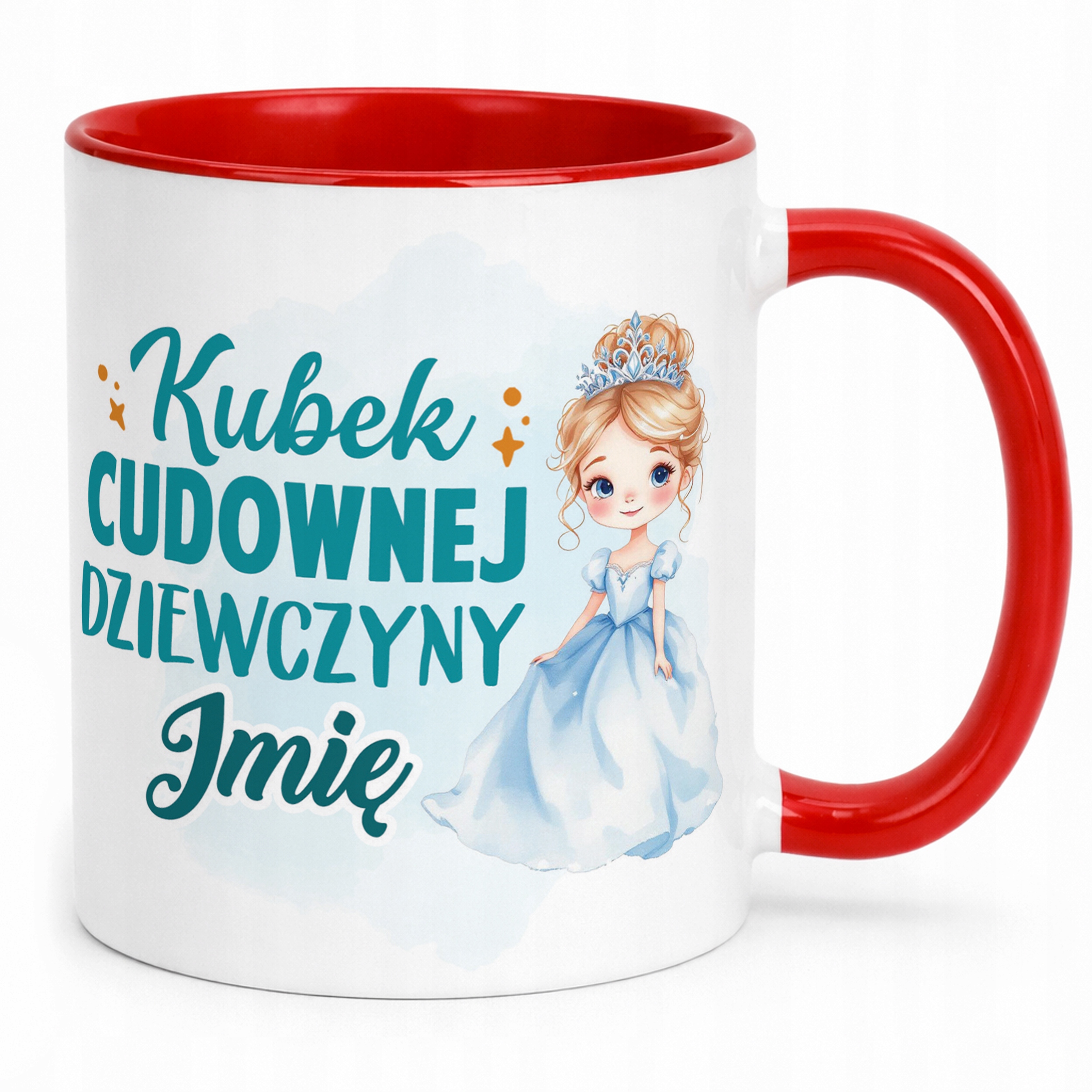 Kubek Czerwony Personalizowany Dzień Kobiet Dla Dziewczynki Prezent